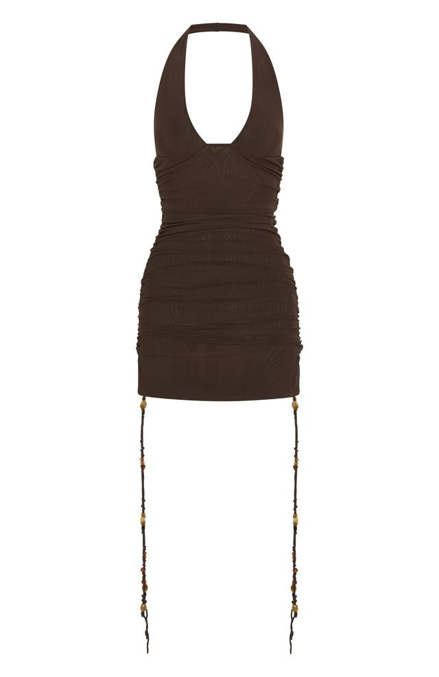 Ultimate Hearts Desire Mini Dress - Chocolate Elegance