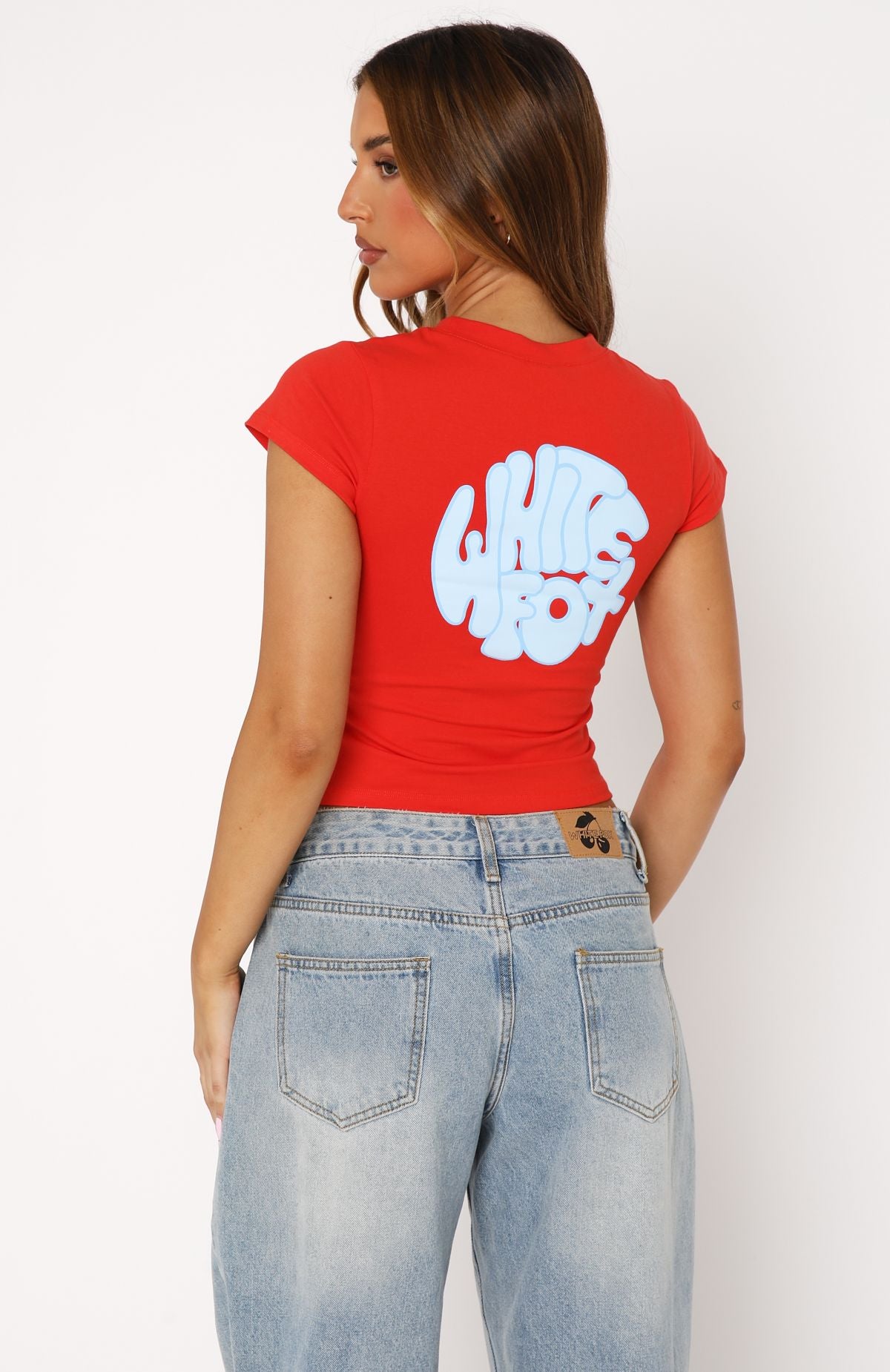 Premium Around In Circles Baby Tee - Ultimate Red