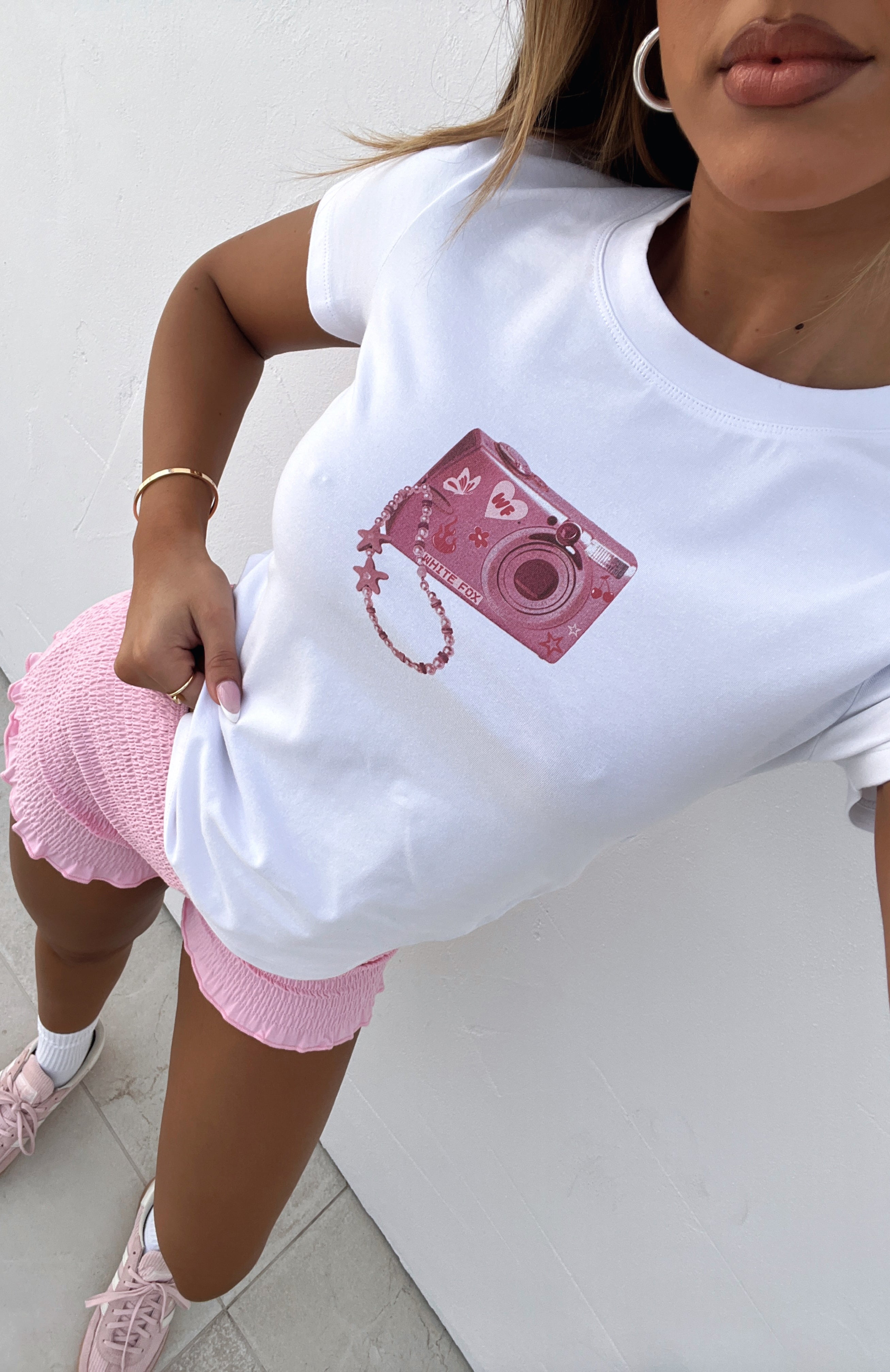 Premium 'Pictures Of Me & You' Baby Tee - White