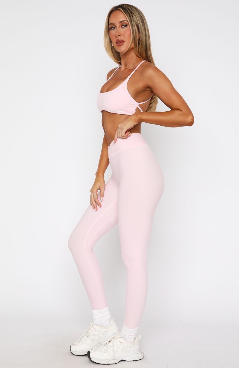 Ultimate Cross Front Leggings - Ballet Pink | White Fox Active