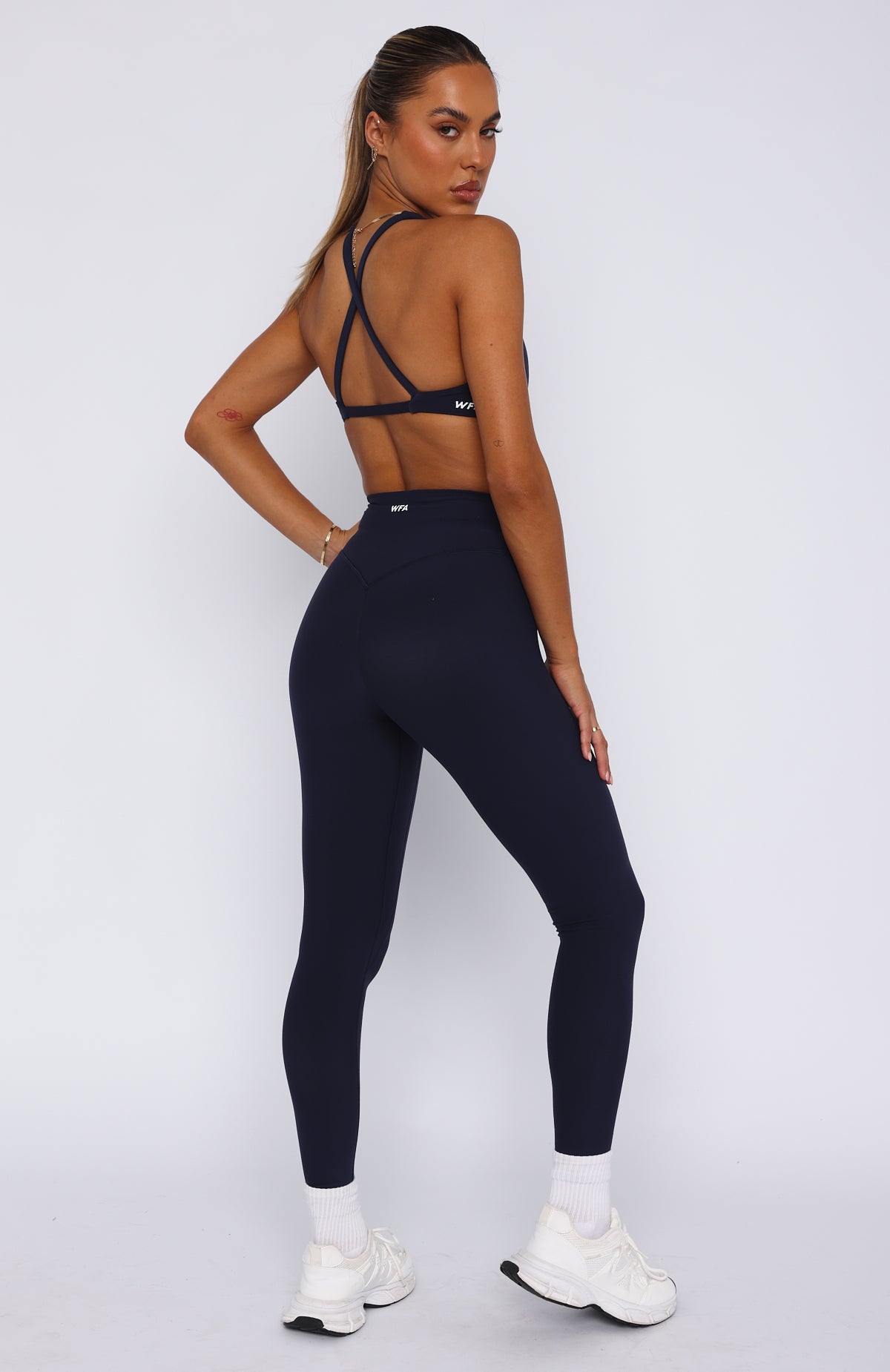 Premium Go Getter High Waisted Yoga Leggings - Navy