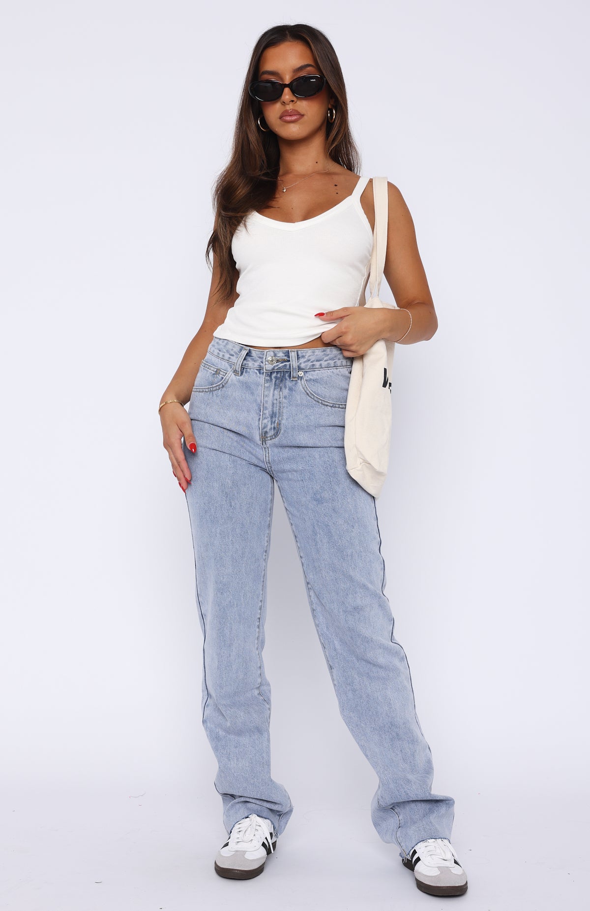 Premium Jordyn High Waisted Straight Leg Jeans - Light Blue Wash | Ultimate Comfort & Style