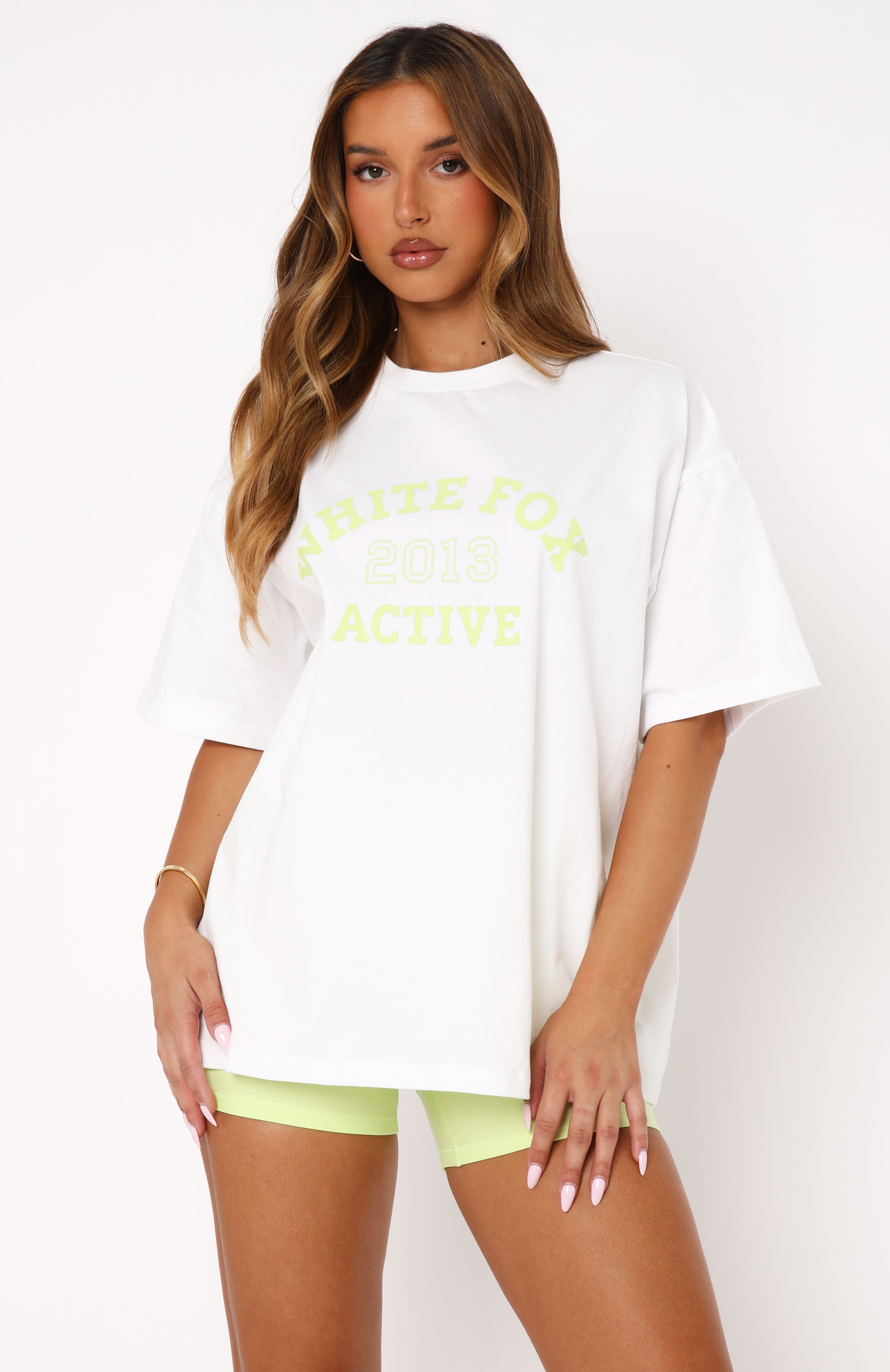 Ultimate Oversized Cotton Tee - White Fox Active