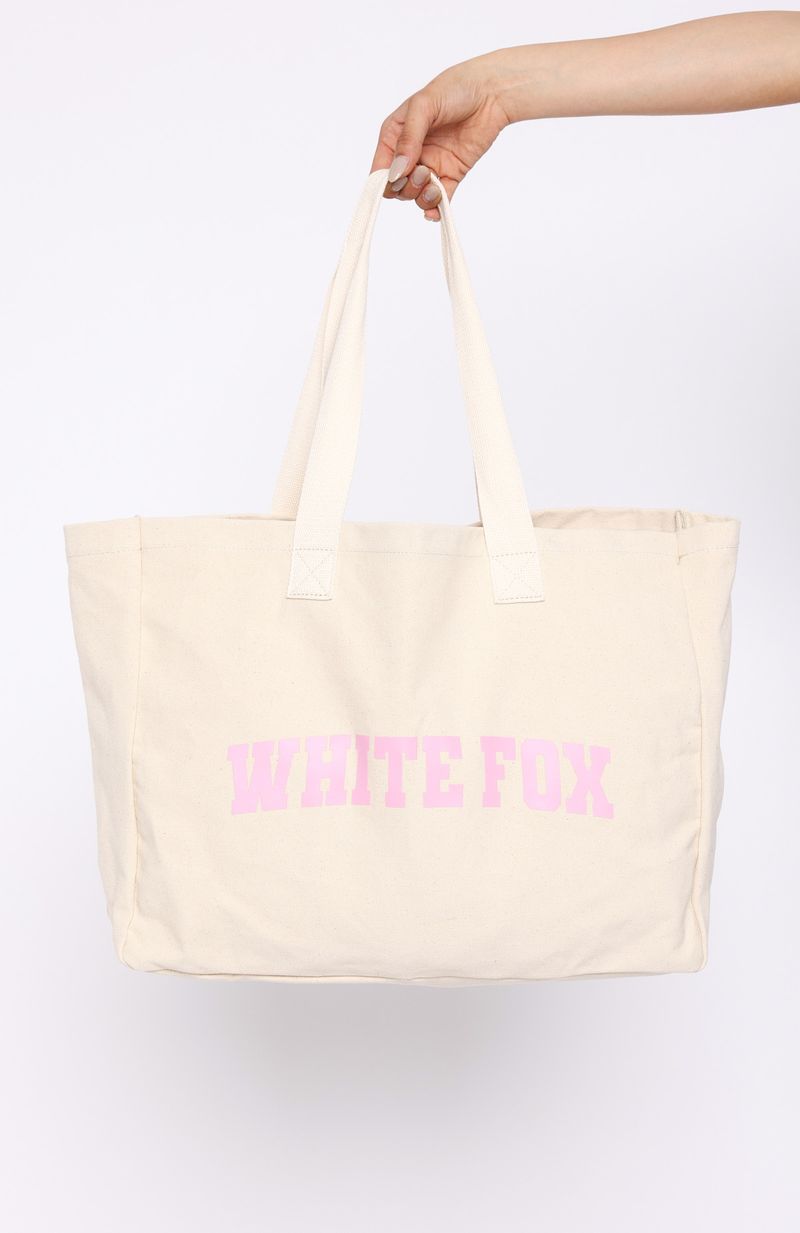 Premium Stepping Out Tote Bag - Natural/Pink | Ultimate Everyday Companion