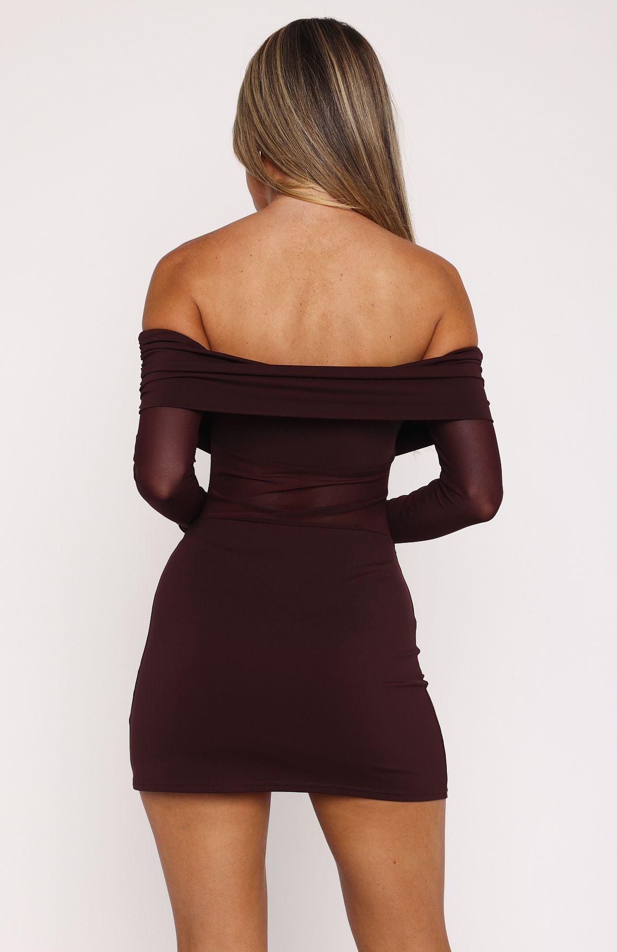 Ultimate Burgundy Off-Shoulder Mini Dress - Own Your Story