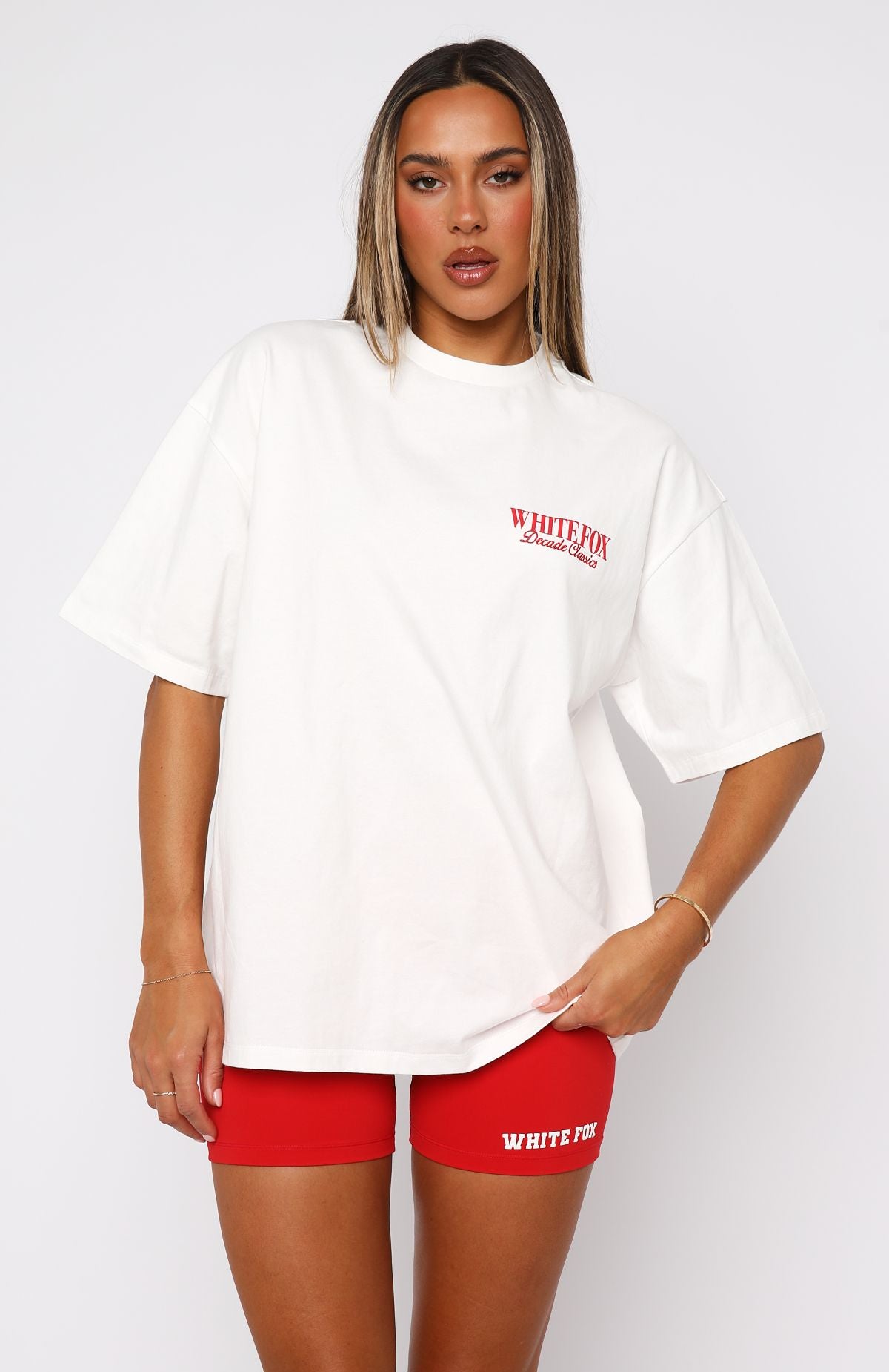 Premium Decade Classics Essential Oversized Tee - White