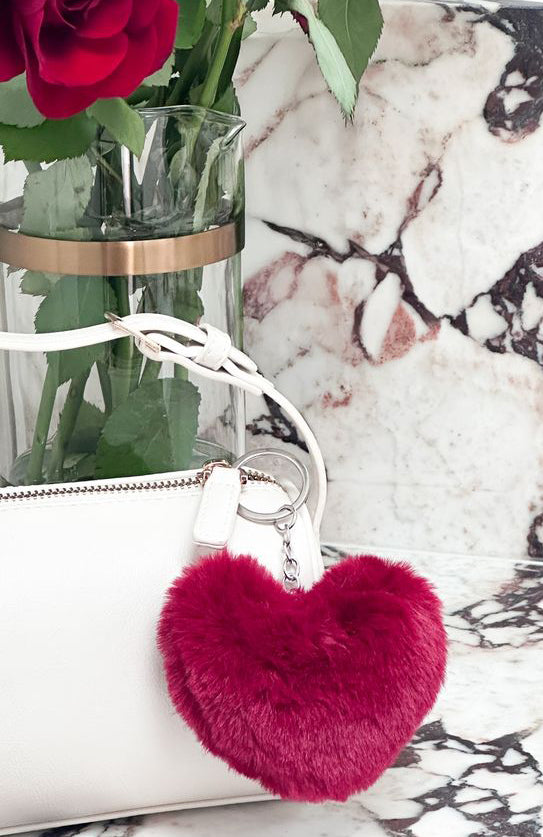 Premium Jaxon Heart Key Ring - Deep Red Charm