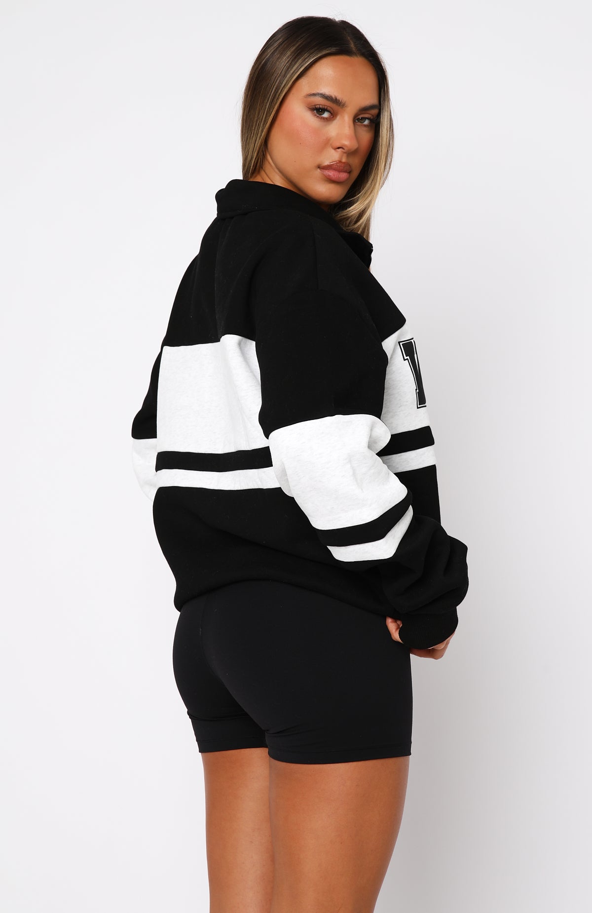 Ultimate Decade Classics Varsity Zip-Up Sweater - Black/Grey Marle