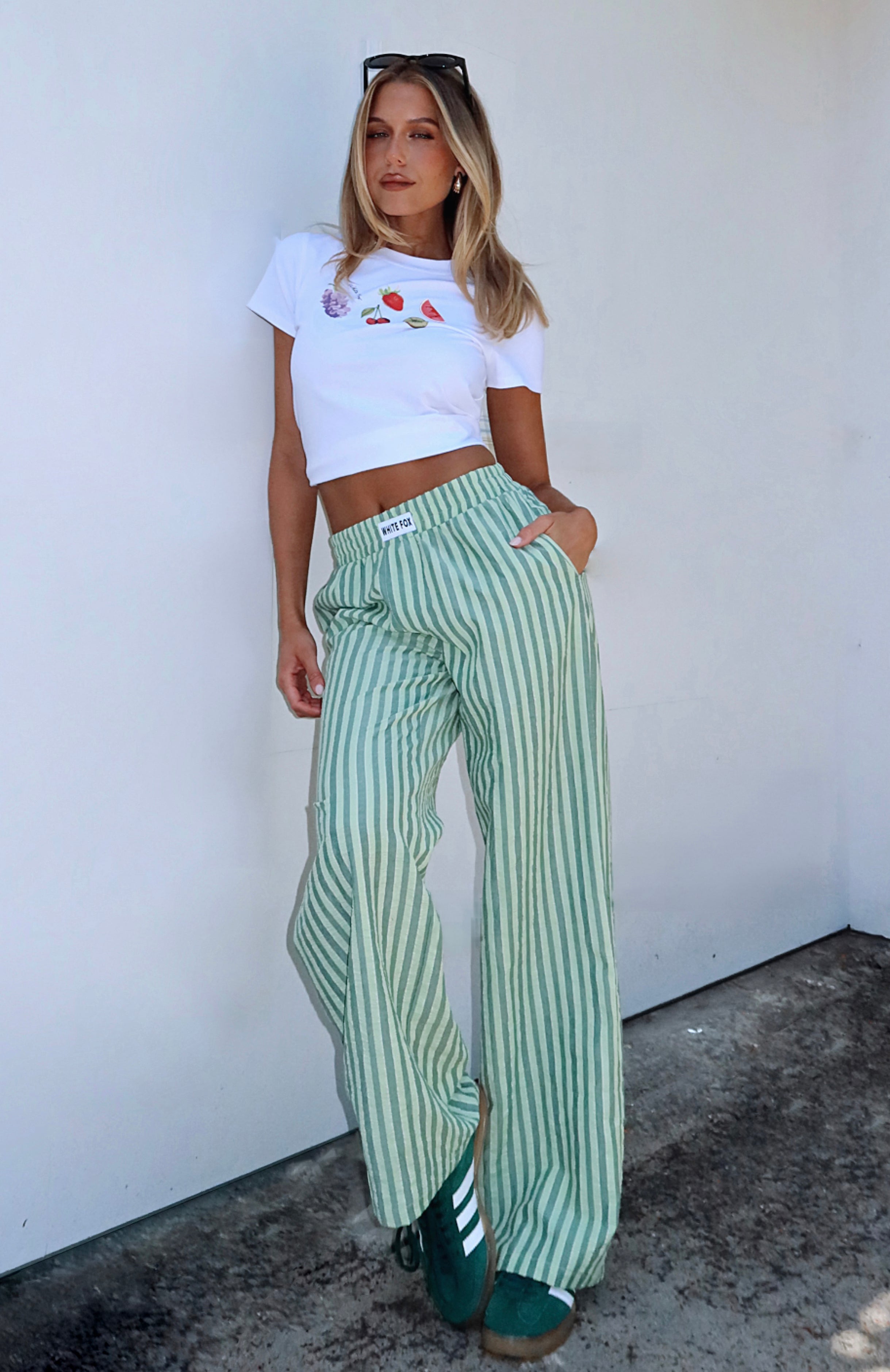 Ultimate Wondering About You Striped Pants - Green Edition