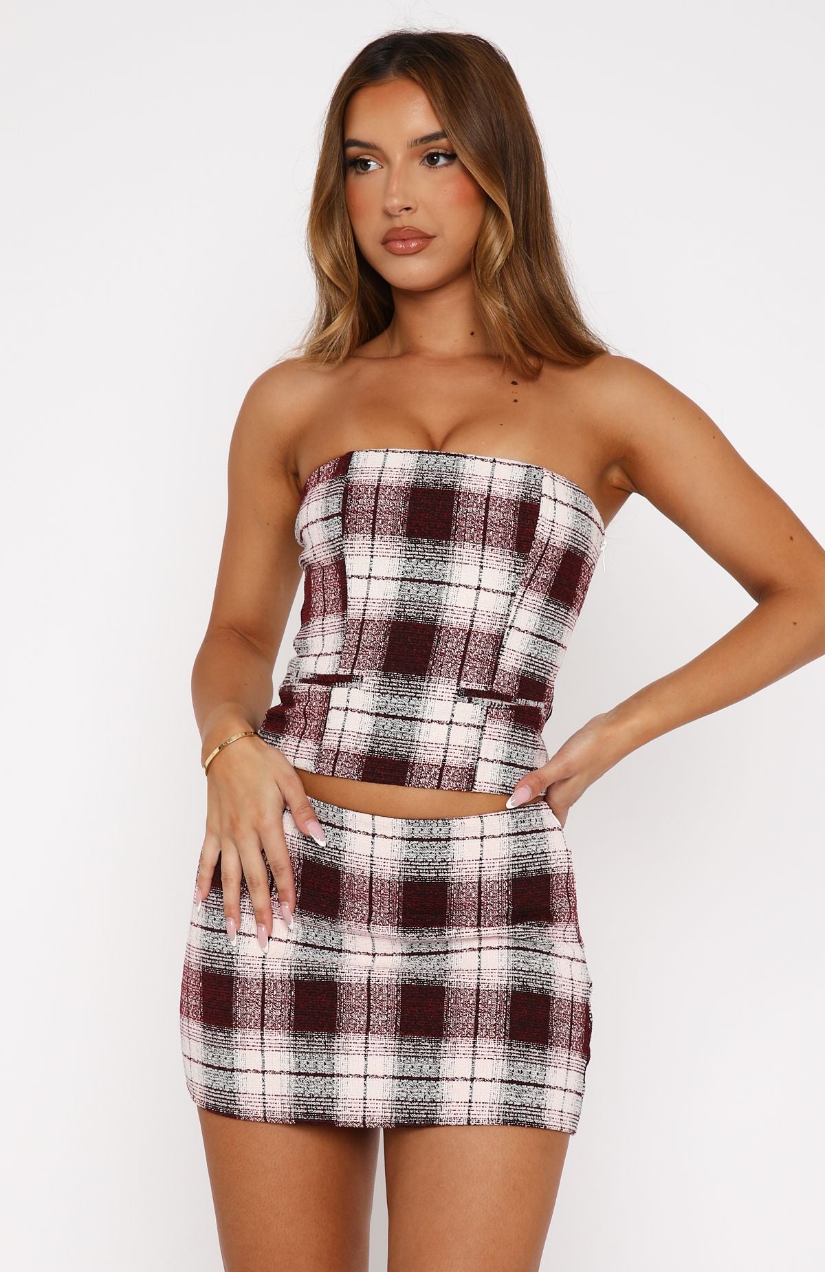 Premium XOXO Red Plaid Mini Skirt - Ultimate Style Upgrade