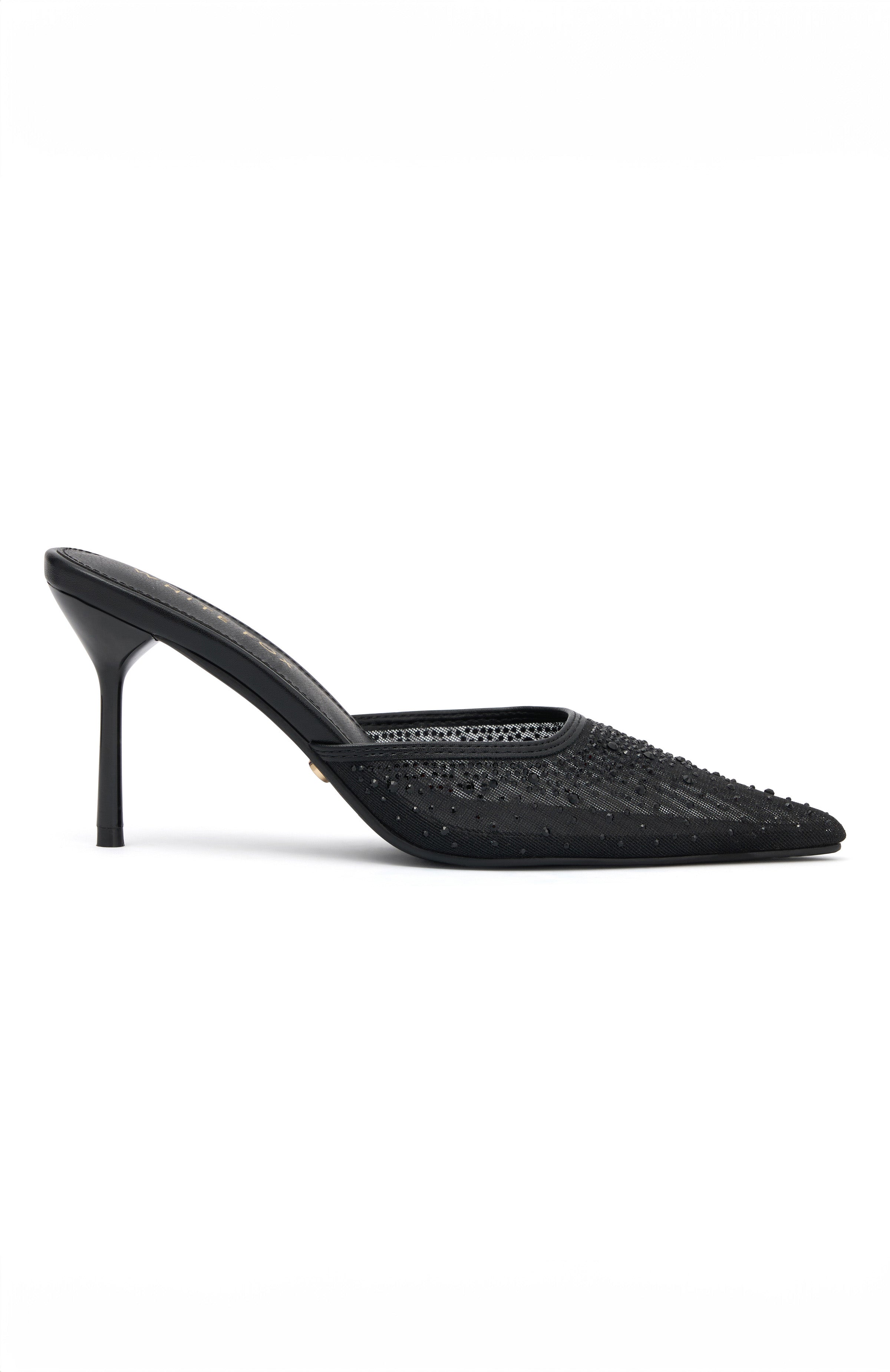 Premium Tammy Mules - Black Diamante Elegance