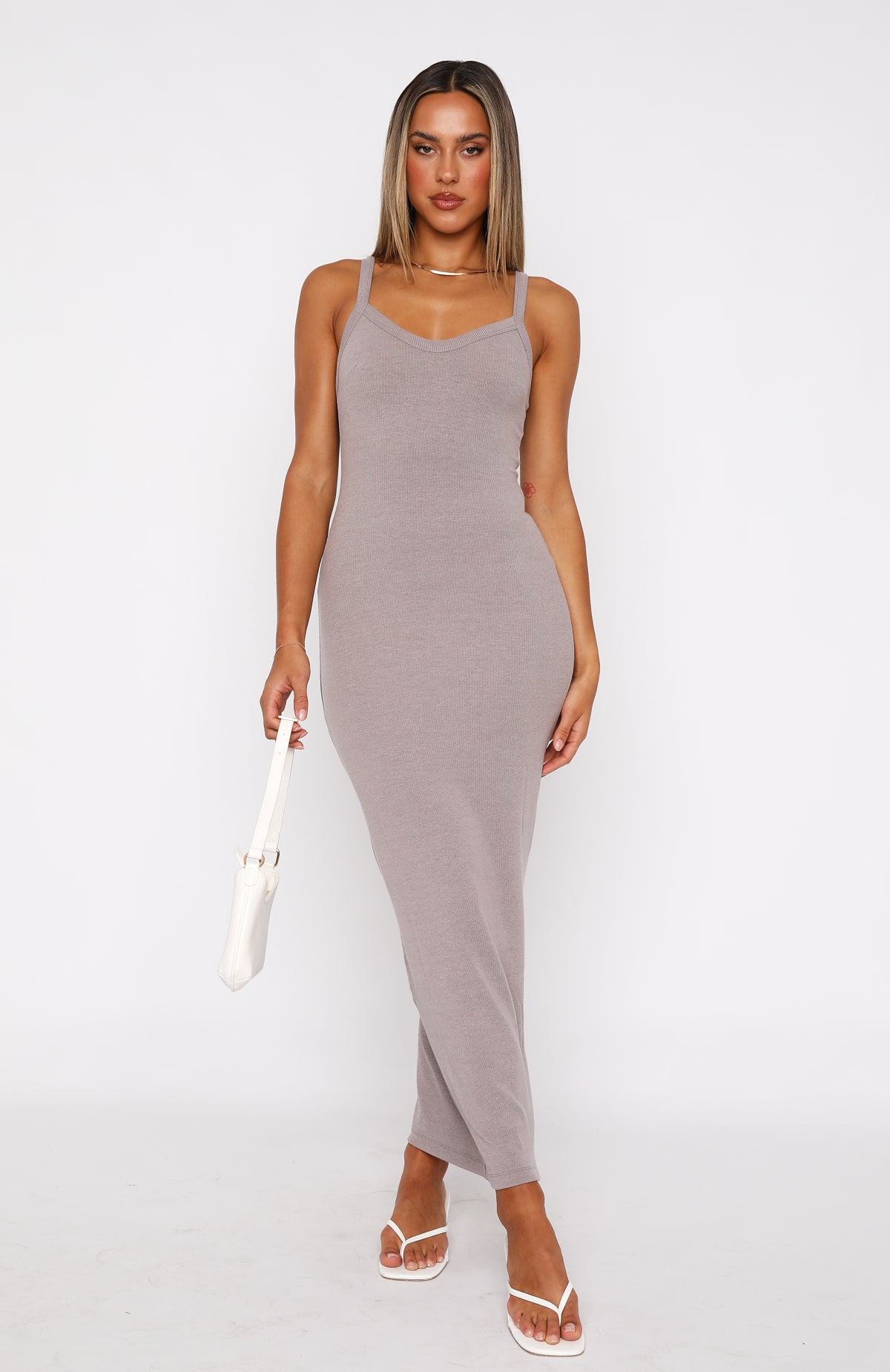 Ultimate Ribbed Maxi Dress - Taupe | Effortless Elegance