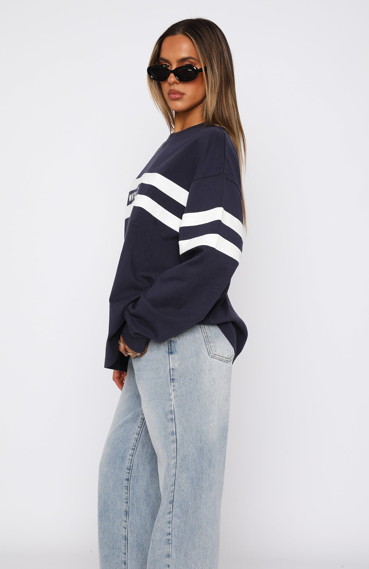 Ultimate Comfort: You're My Inspiration Premium Long Sleeve Tee Navy