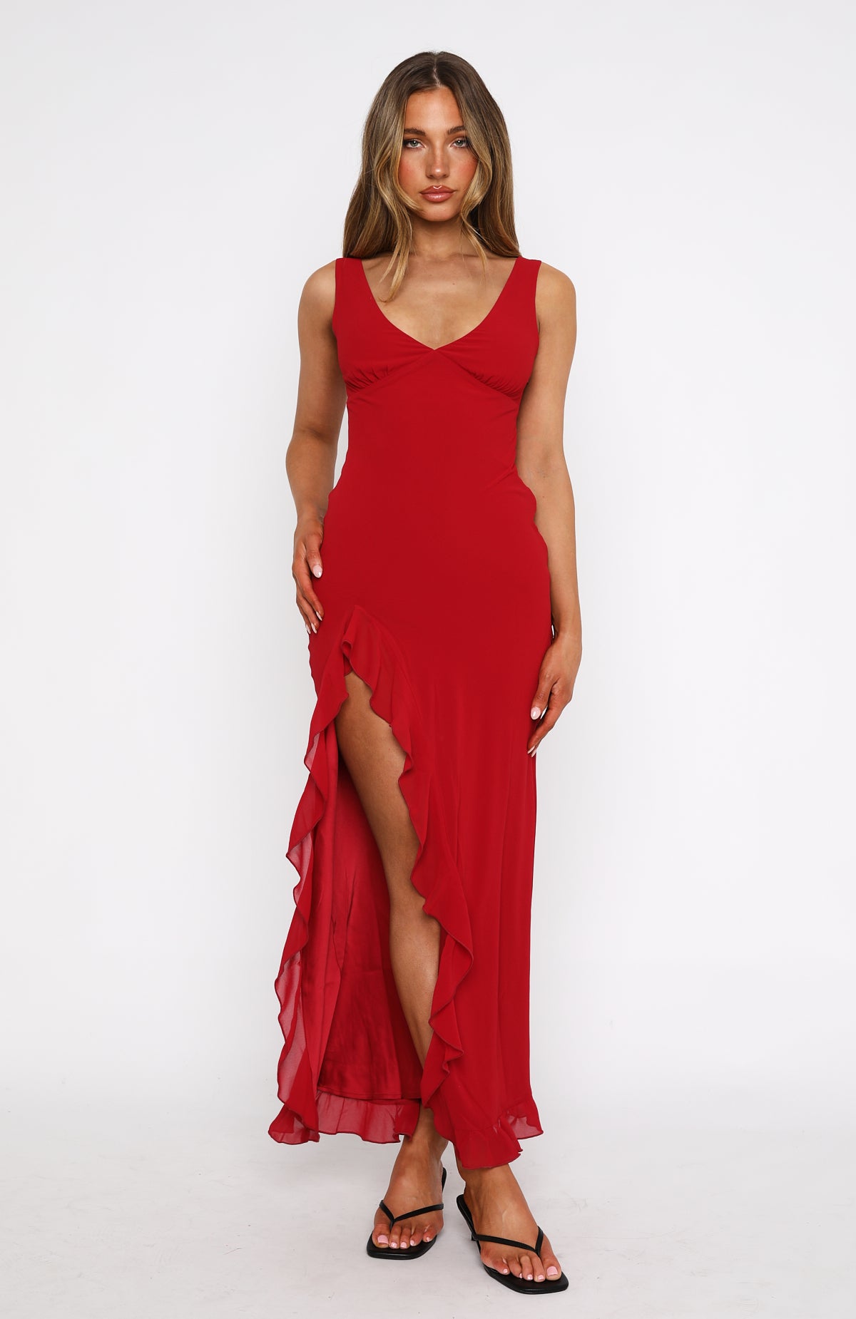 Ultimate Elegance Maxi Dress - Wine