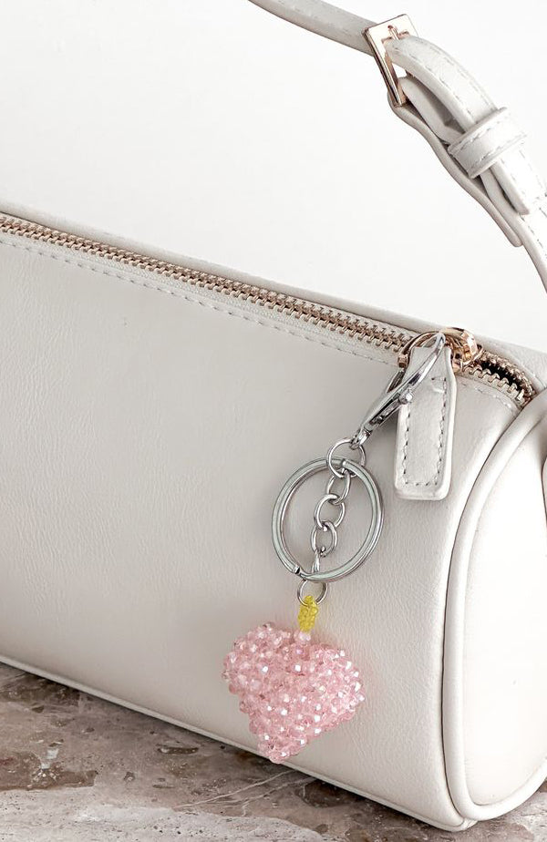 Premium Wolfie Heart Key Ring - Pink