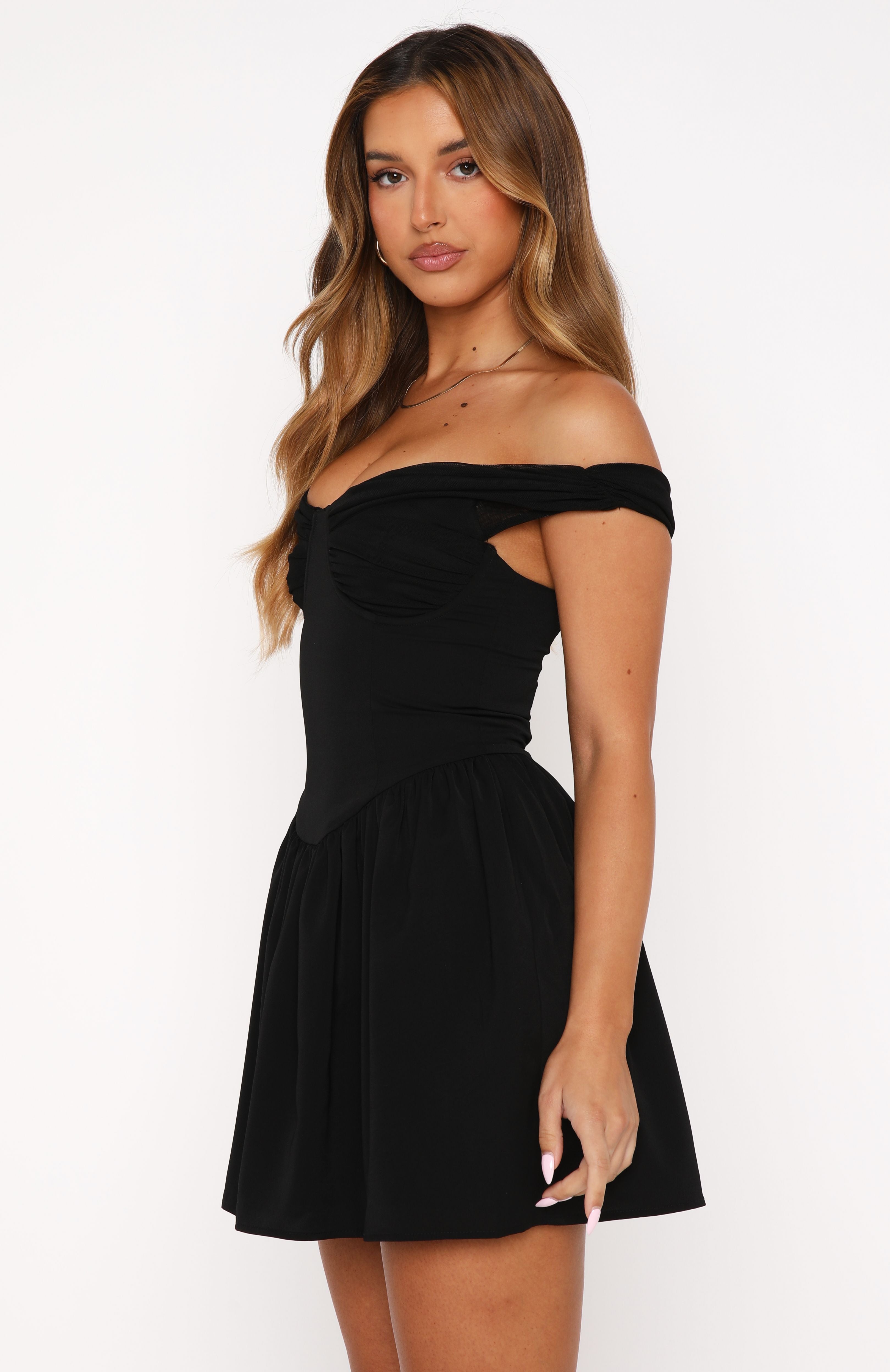 Ultimate Romance Taking So Long Mini Dress - Black