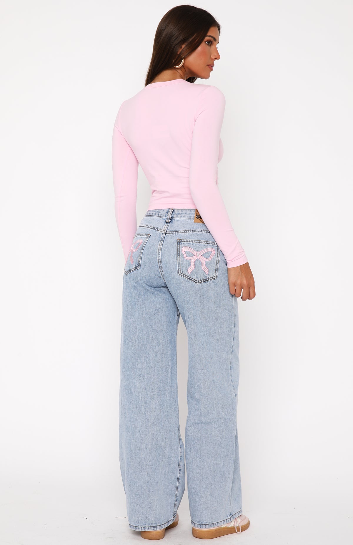 Premium Mid Rise Wide Leg Jeans - Mid Blue | Ultimate Styling Piece