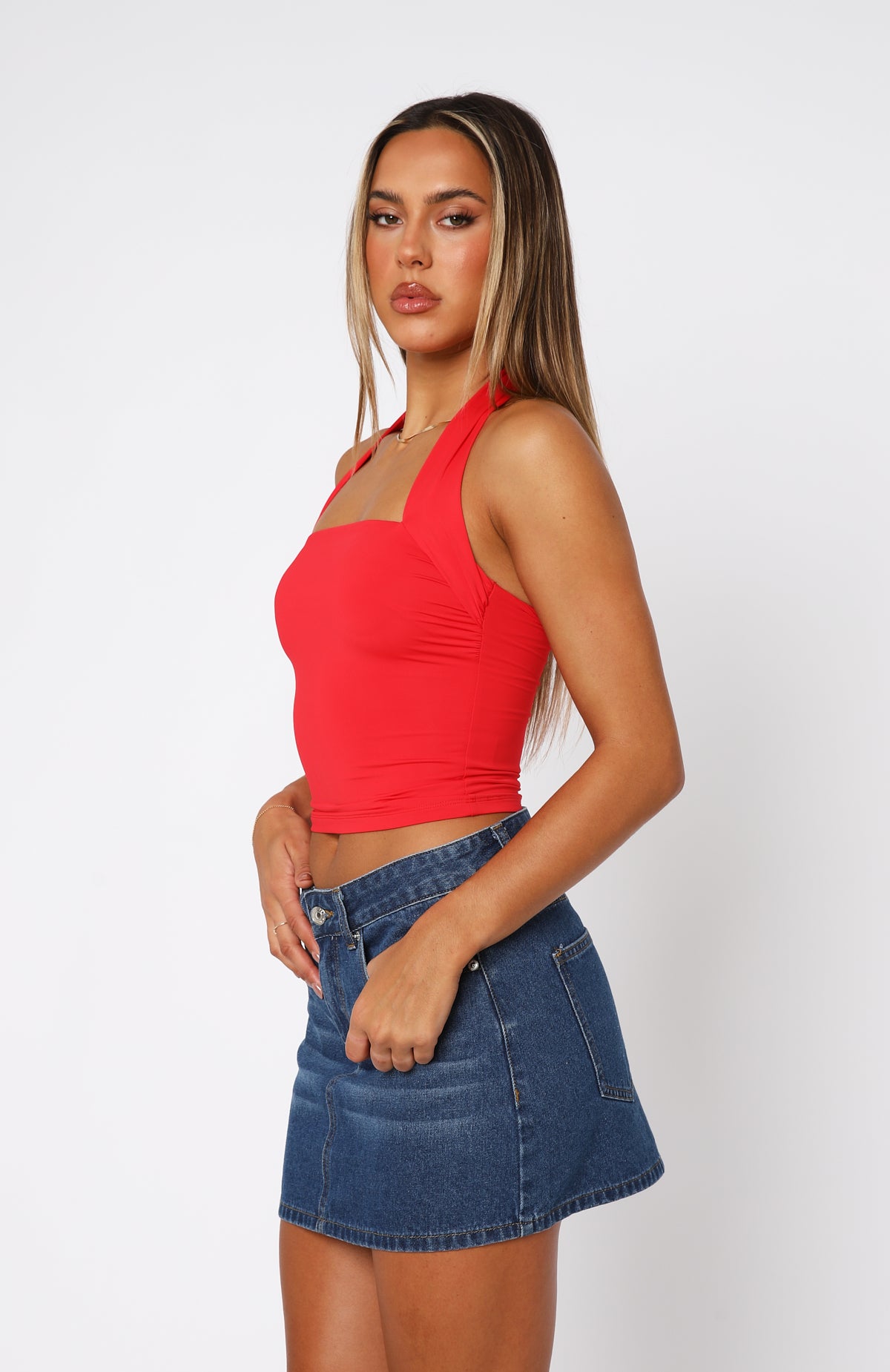 Premium Out Of Touch Halter Top - Red | Ultimate Summer Style