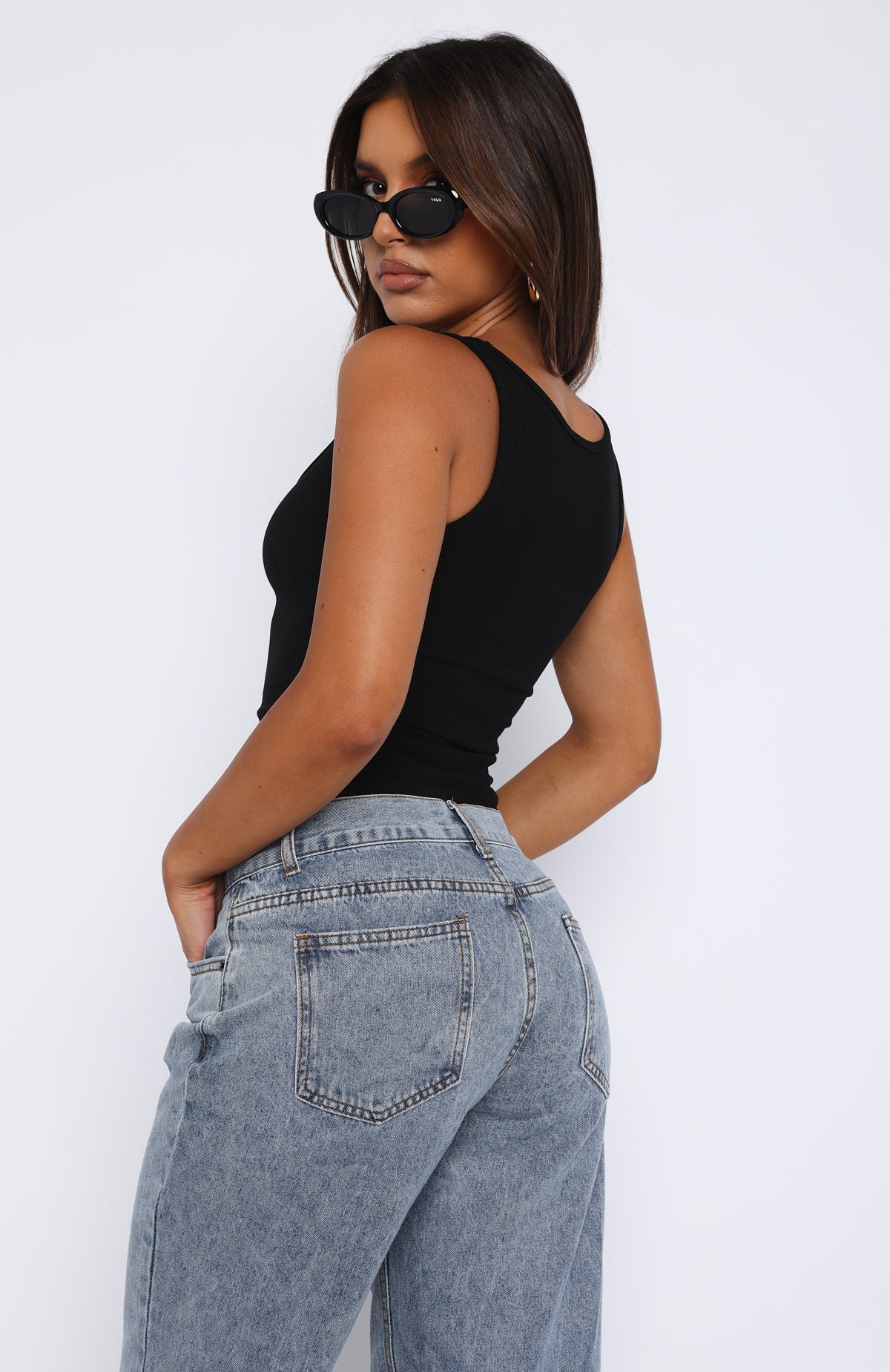 Ultimate Let Me Adore You Ribbed Tank Top - Premium Black