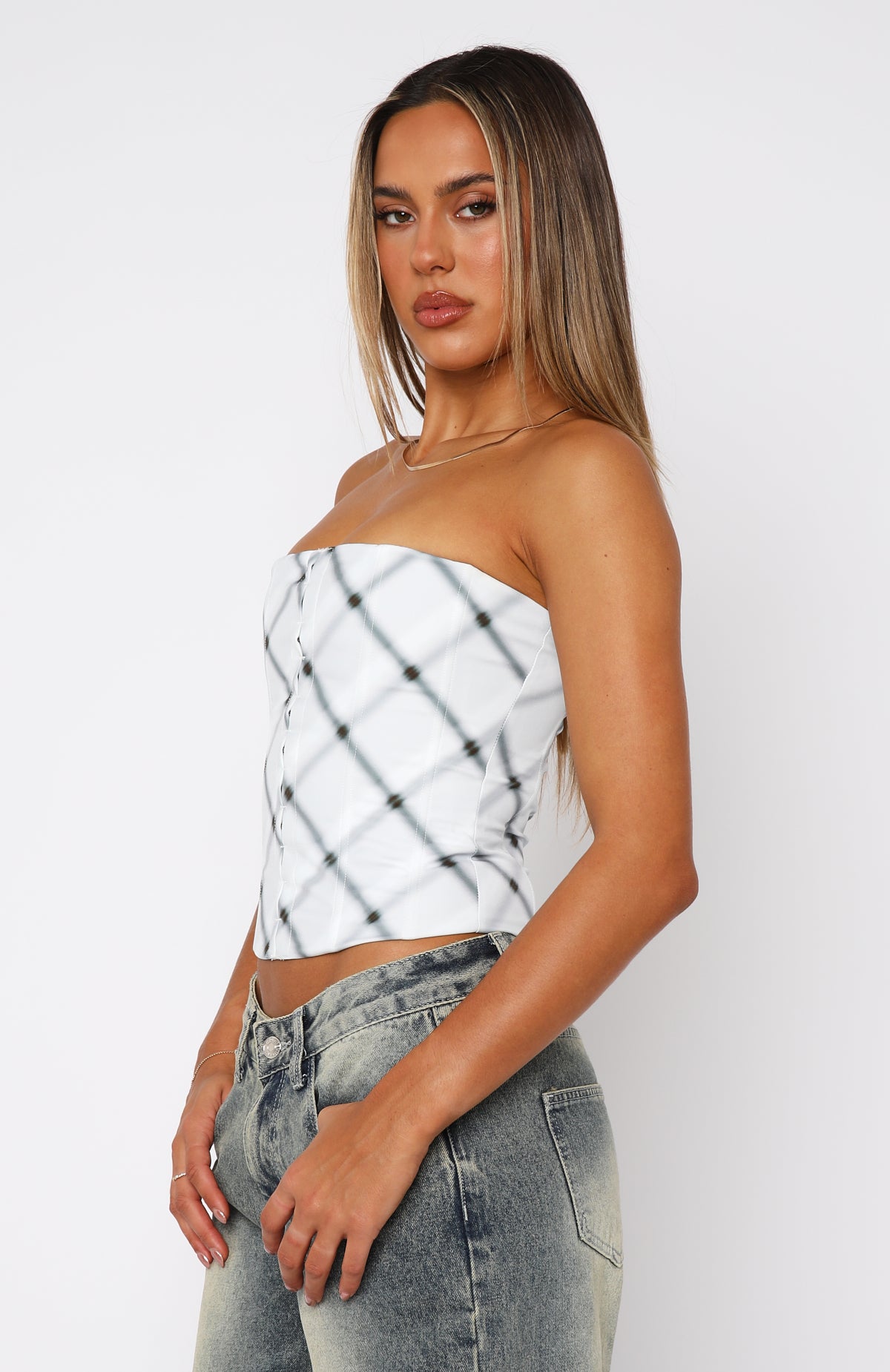 Ultimate Certified Lover Bustier - Shadow Check Design