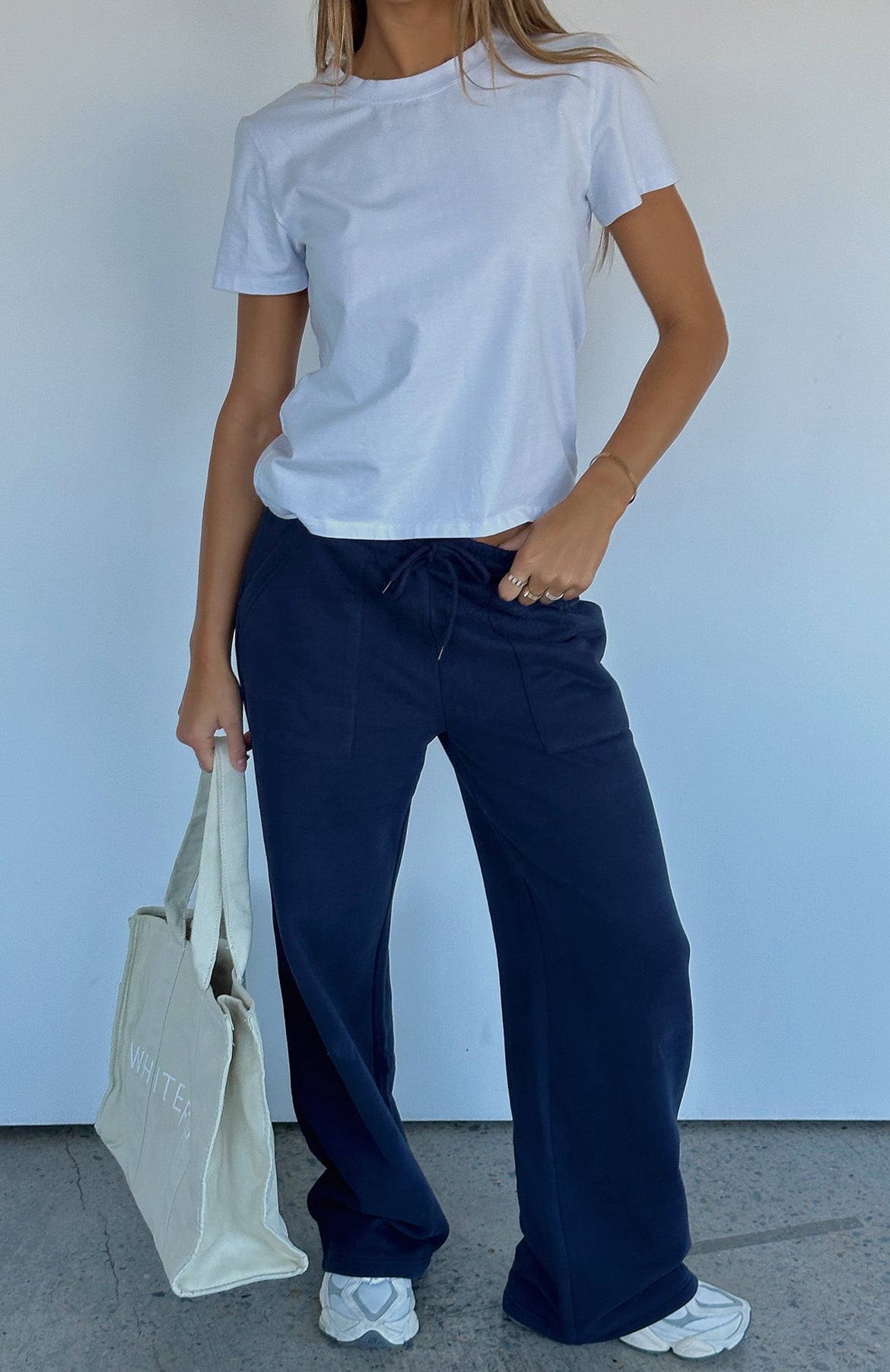 Ultimate Comfort Wide Leg Sweatpants - Navy Blue