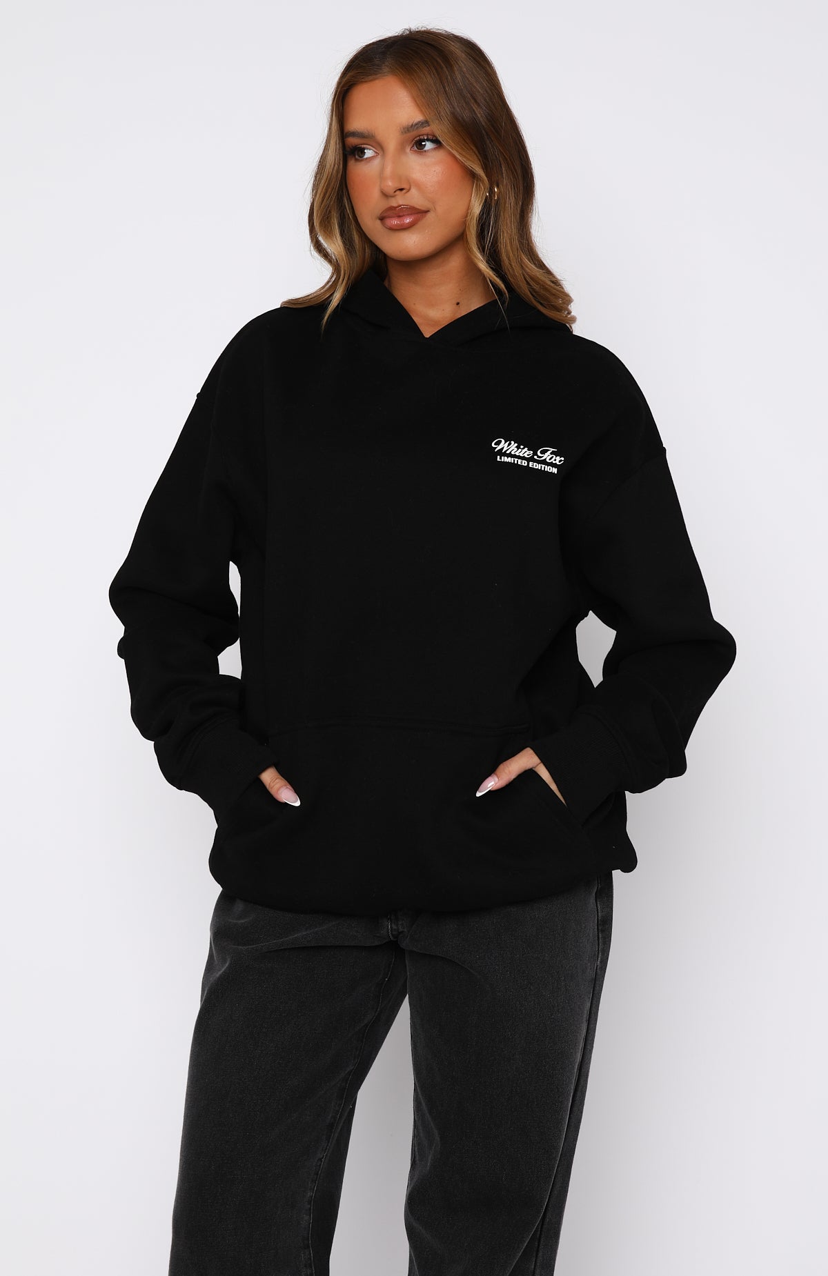 Premium Oversized Hoodie - Never Be Alone Black