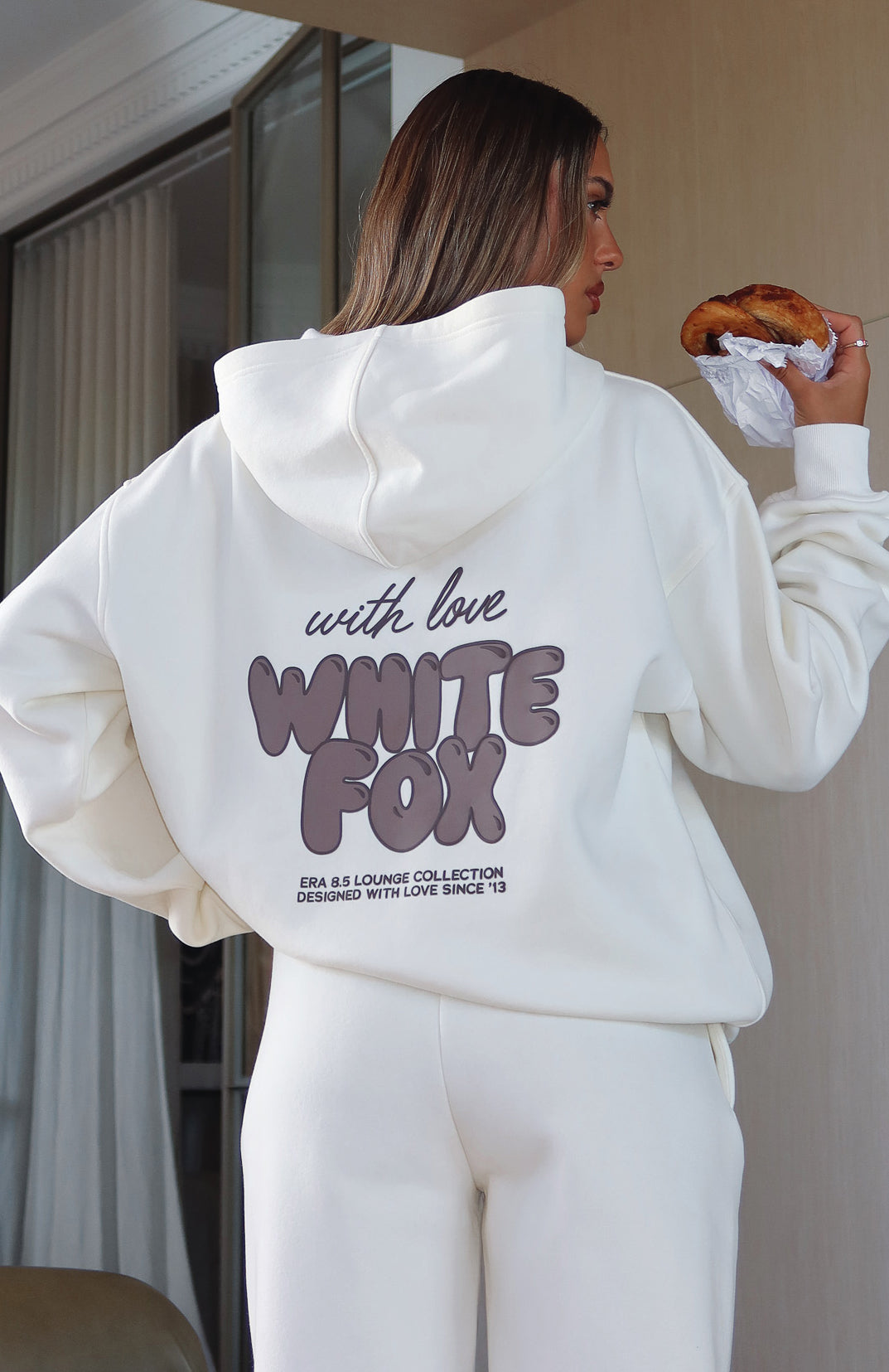 Ultimate Comfort With Love Always Oversized Hoodie - Cream