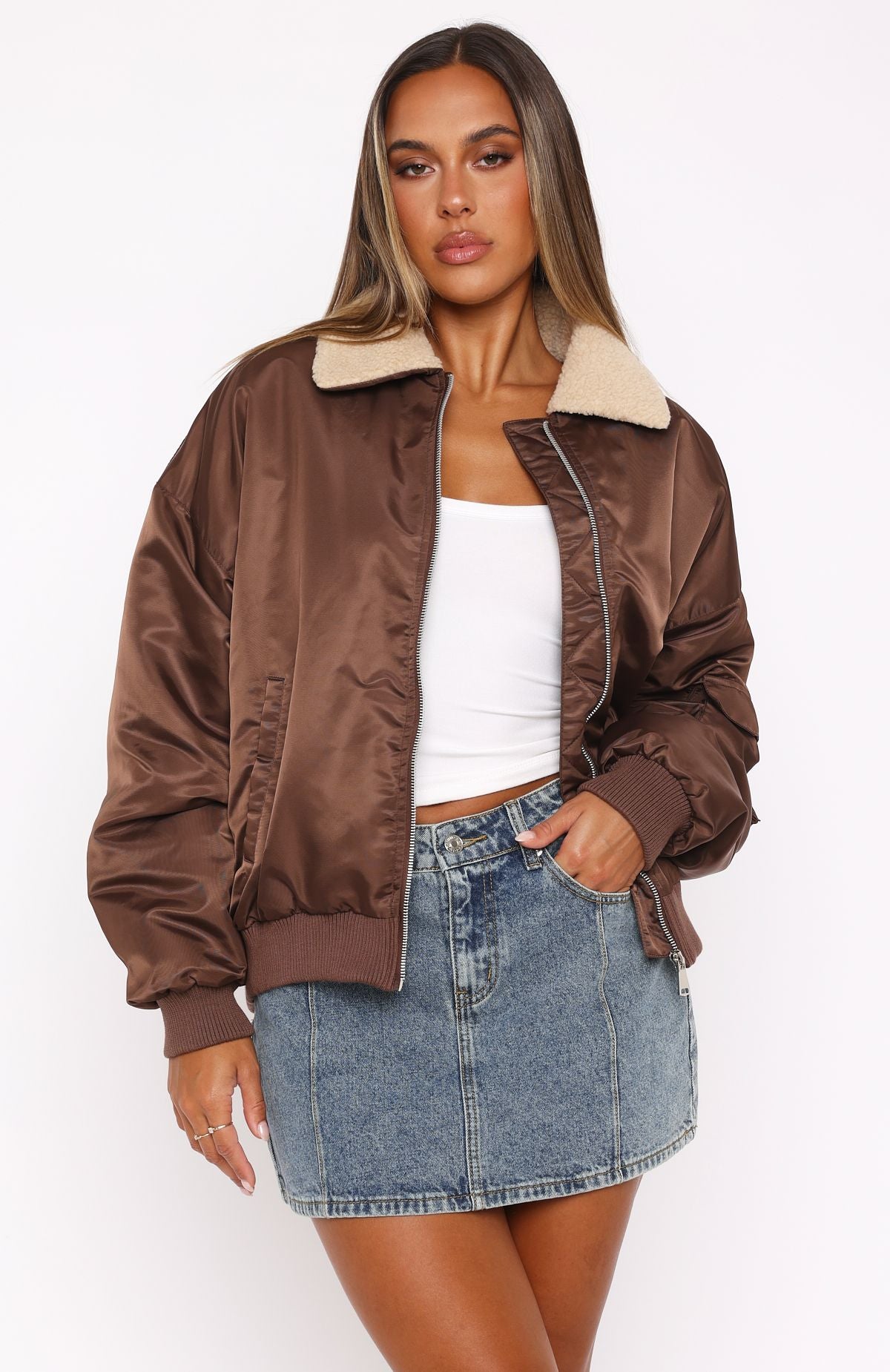 Premium No Airtime Bomber Jacket - Chocolate Edition