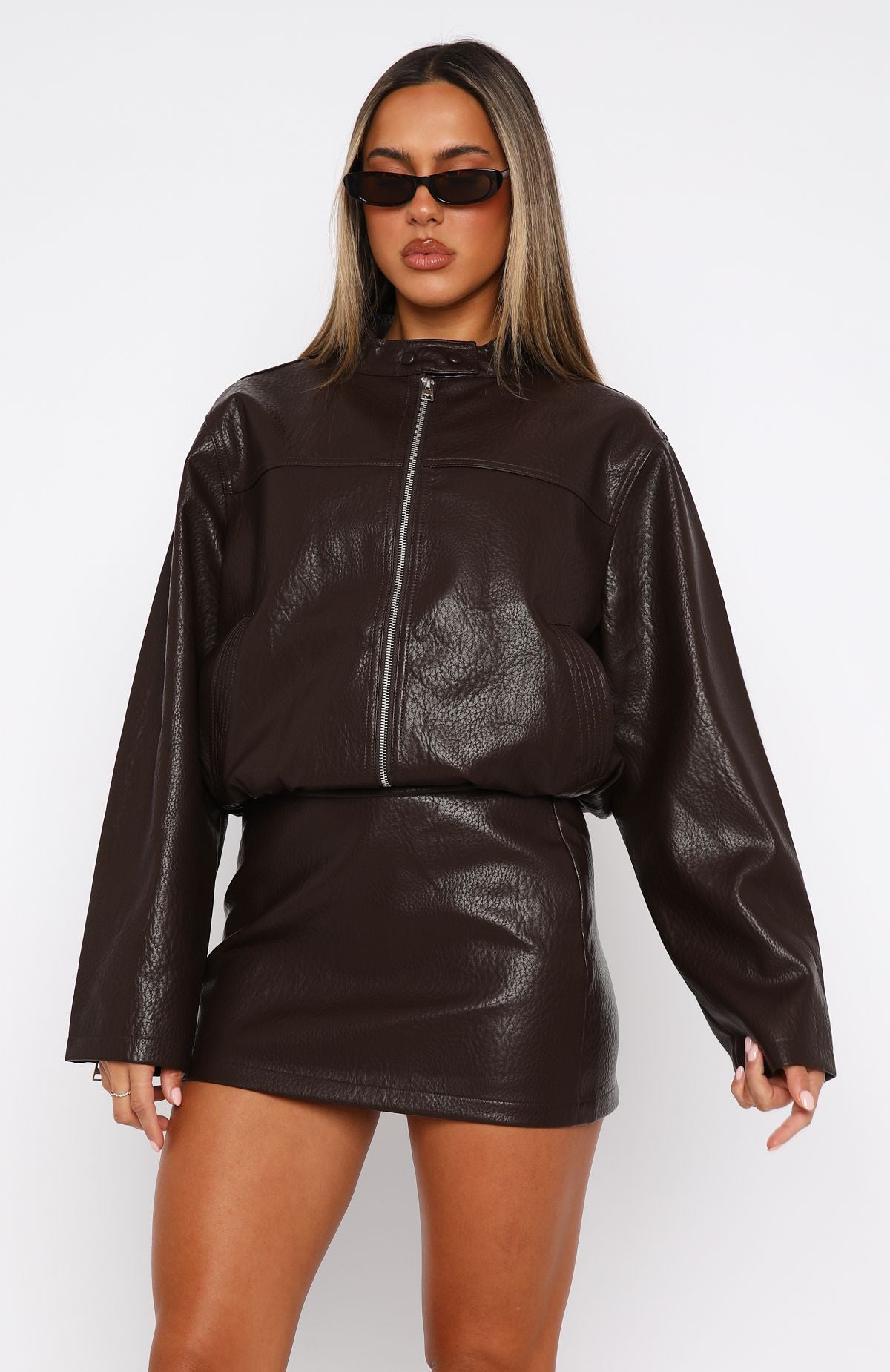 Premium Tell Me Nothing Mini Skirt in Chocolate - Ultimate Winter Style