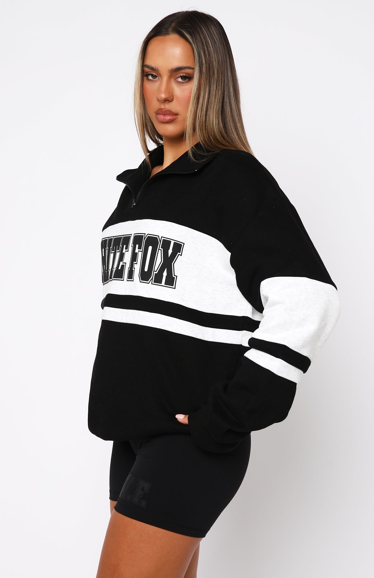 Ultimate Decade Classics Varsity Zip-Up Sweater - Black/Grey Marle