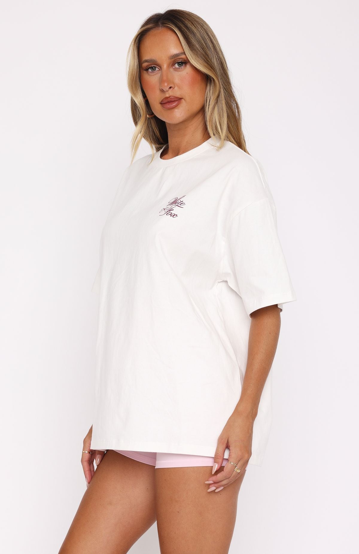 Premium Pilates Princess Oversized Tee - Ultimate Comfort in White