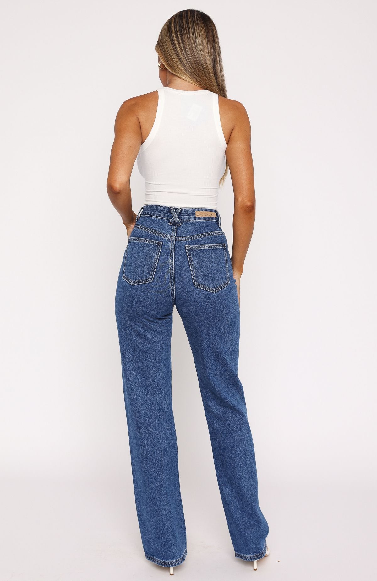 Ultimate High Rise Straight Leg Jeans - Cobalt Blue Wash | Premium Denim