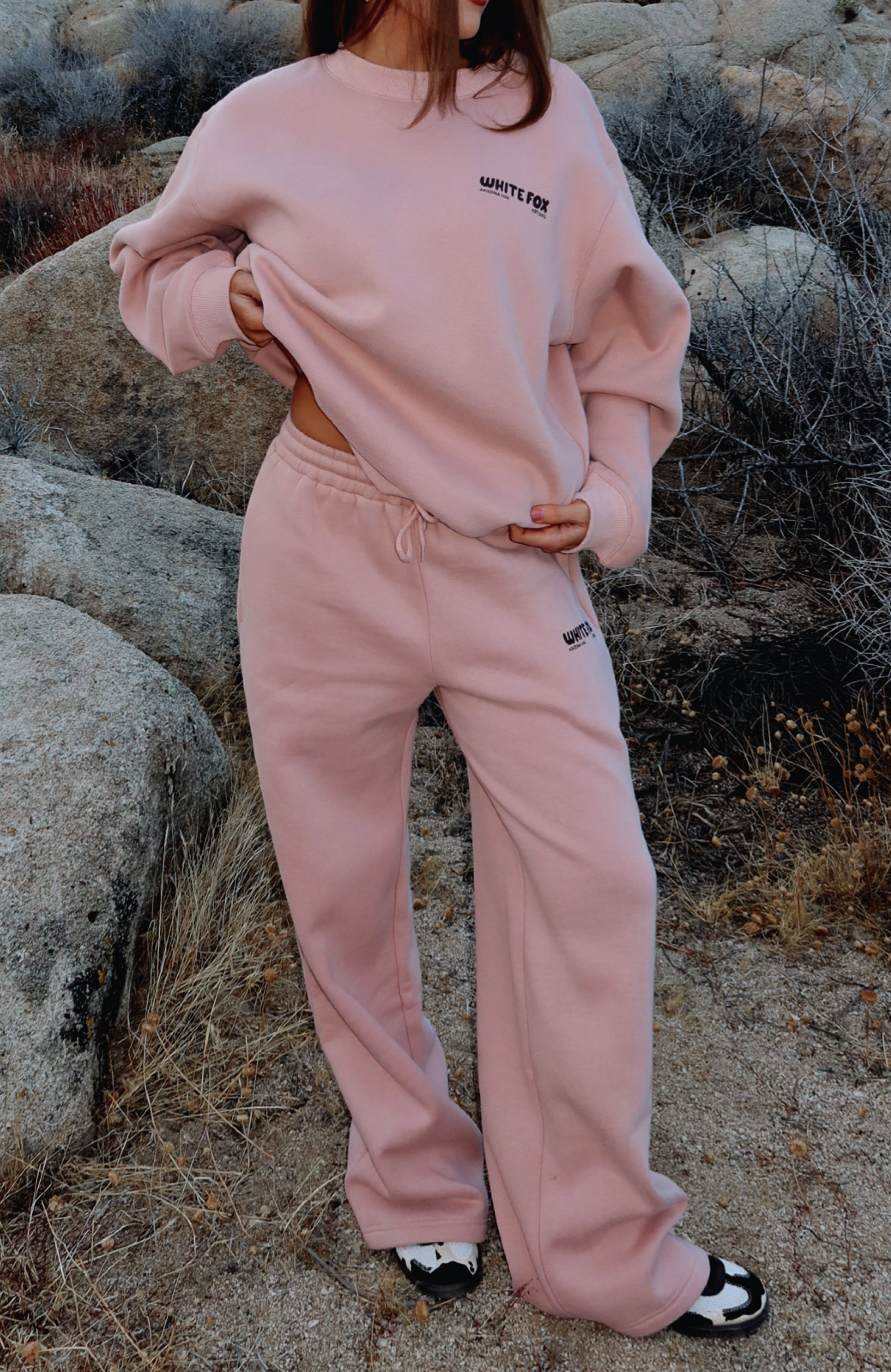 Ultimate Desert Pink Wide Leg Sweatpants - Premium Comfort