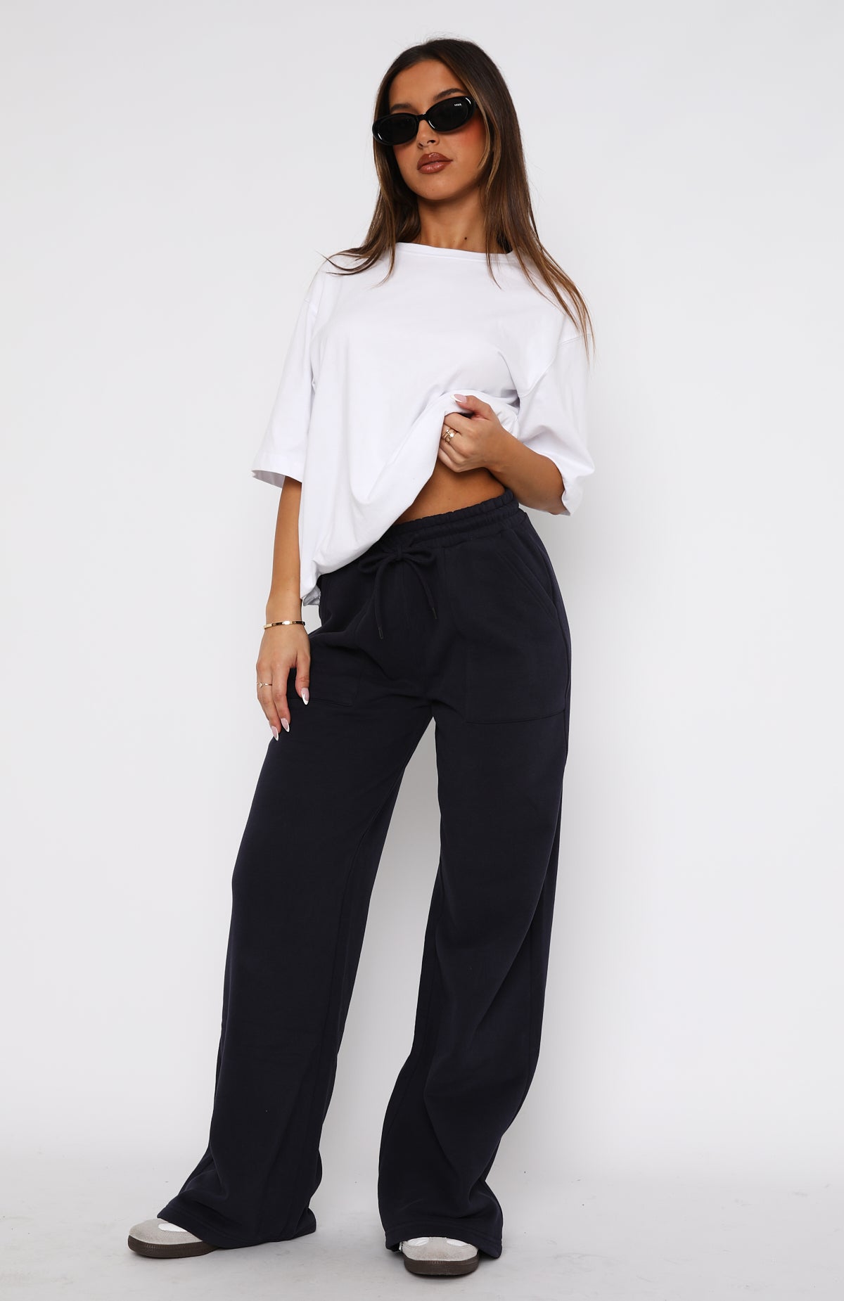 Ultimate Comfort Wide Leg Sweatpants - Navy Blue