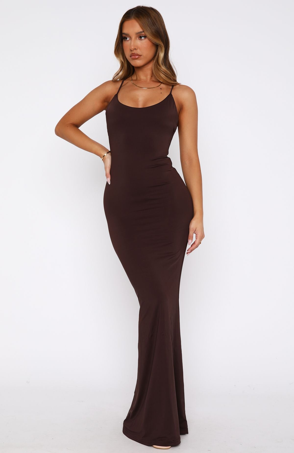 Premium Vacation Vibes Maxi Dress - Chocolate