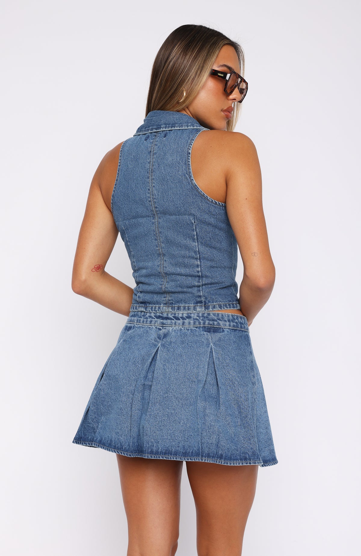 Ultimate Midnight Whispers Denim Mini Skirt - Mid Blue