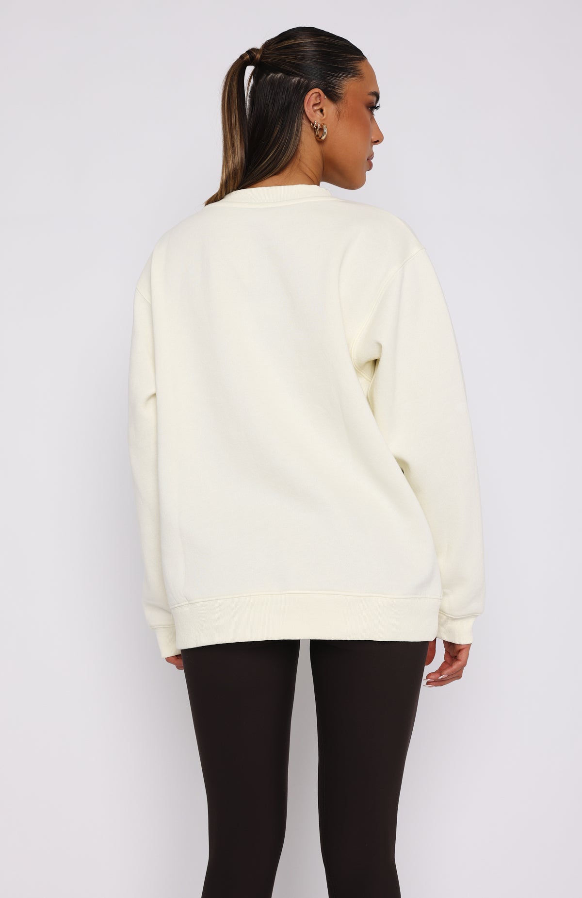 Premium Athletics Era Oversized Sweater in Buttercream - Ultimate Winter Comfort