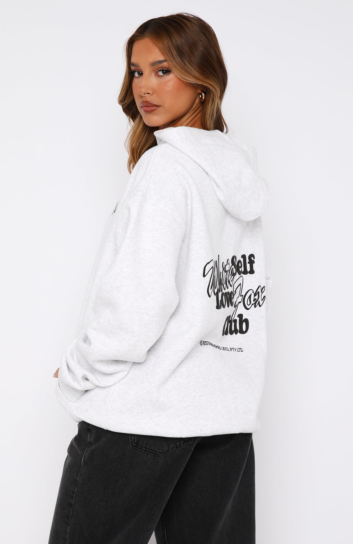Ultimate Self Love Oversized Hoodie - Grey Marle