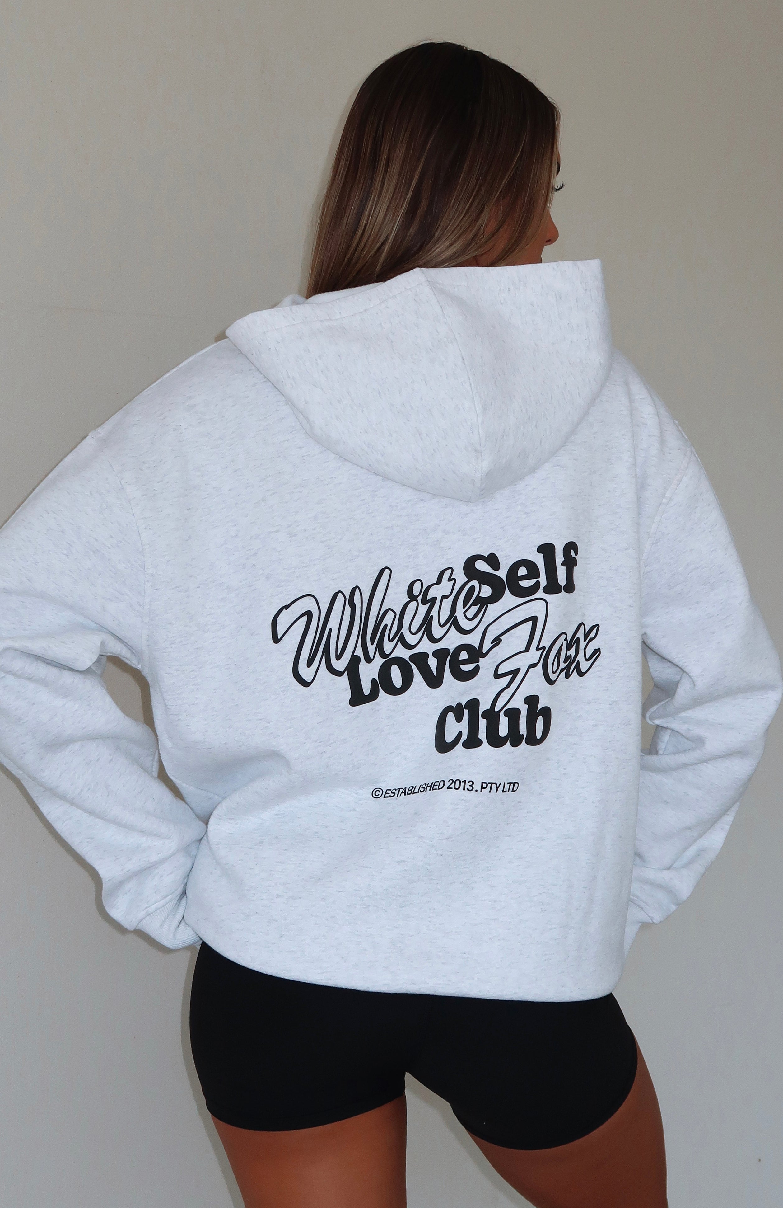 Ultimate Self Love Oversized Hoodie - Grey Marle