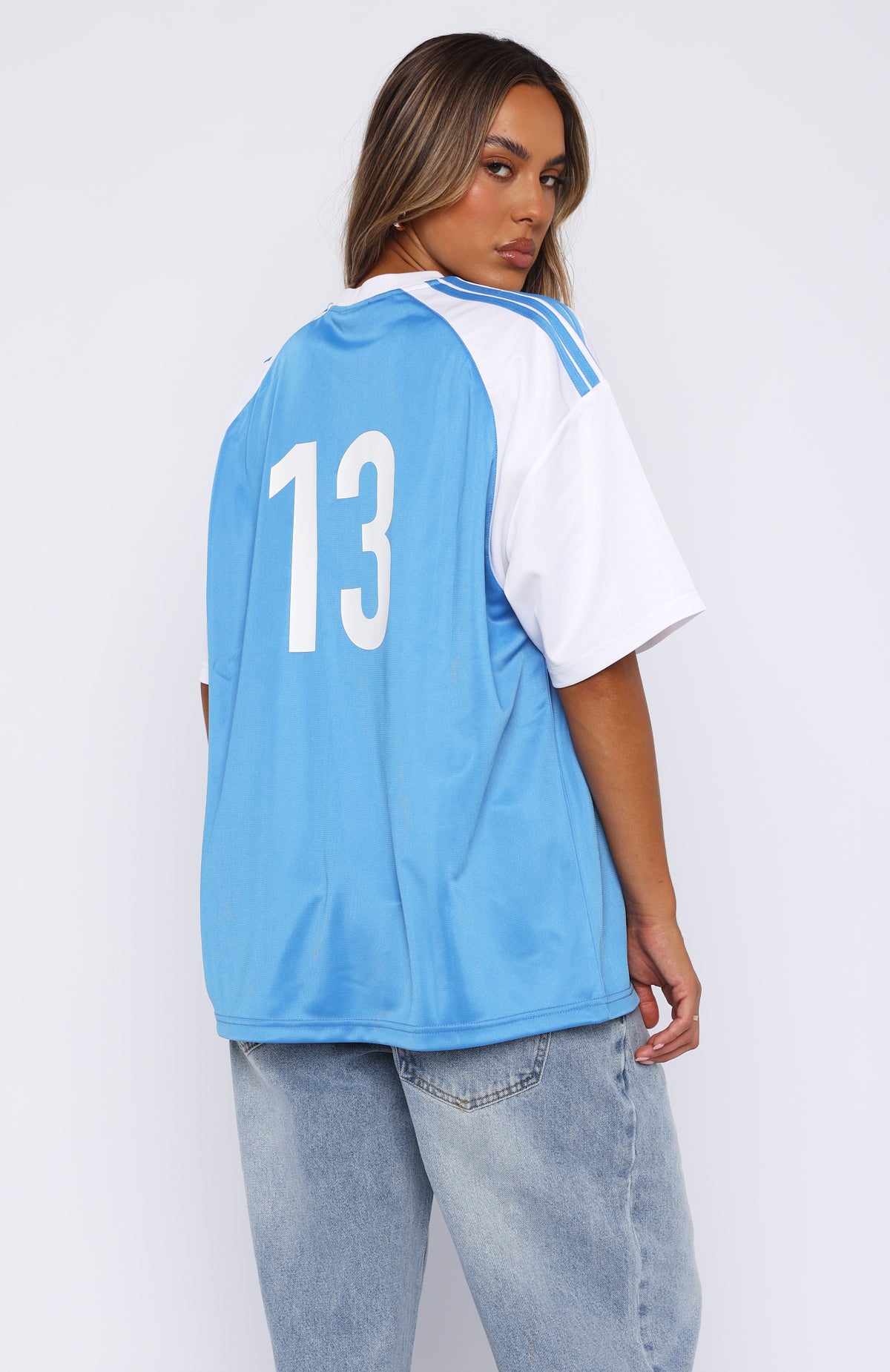 Premium Oversized Jersey - Blue/White | Ultimate Street Style