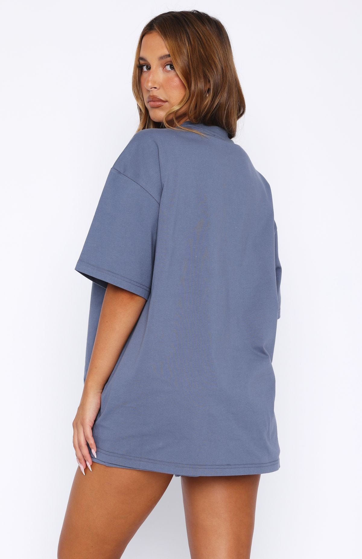 Premium Core Classic Oversized Tee - Ocean Blue