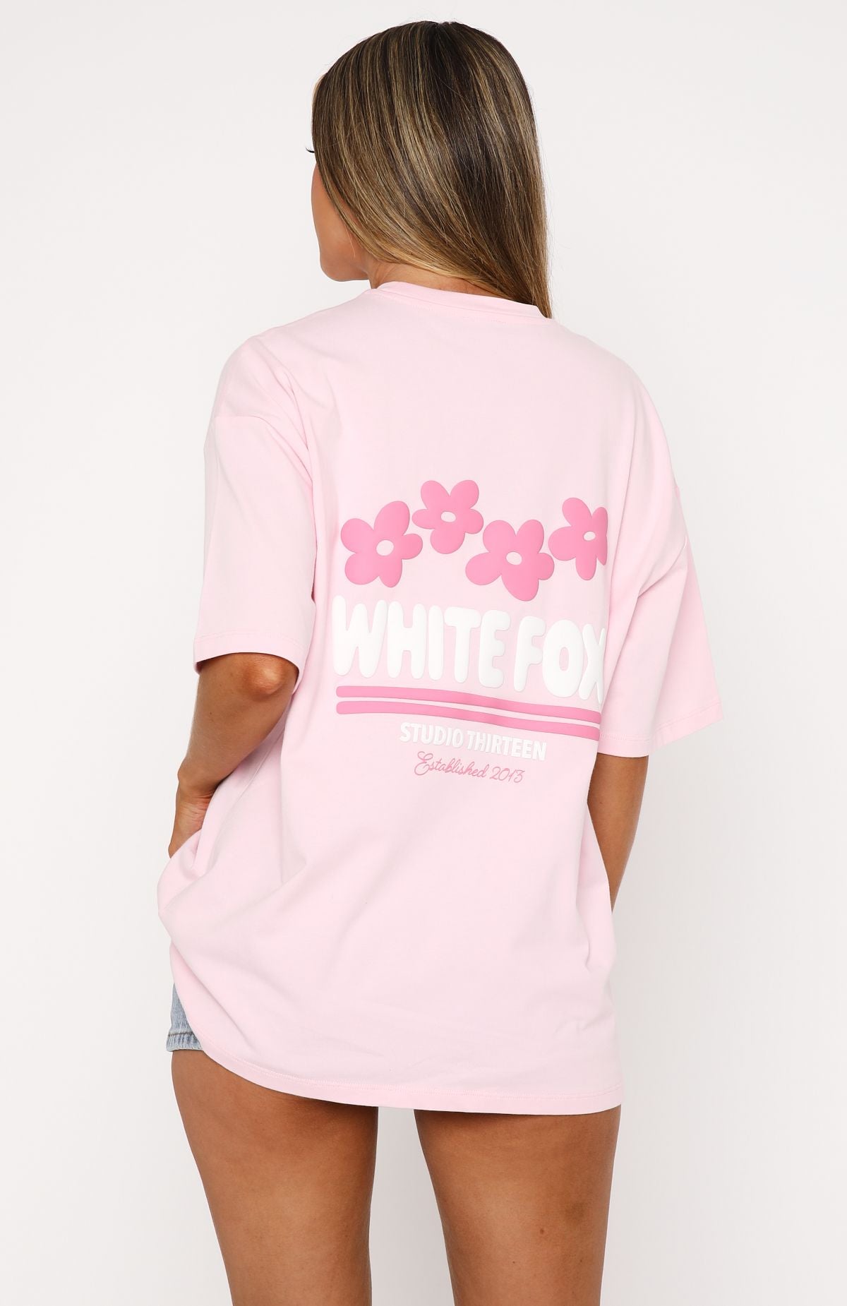 Premium Tropic Time Oversized Tee - Pink