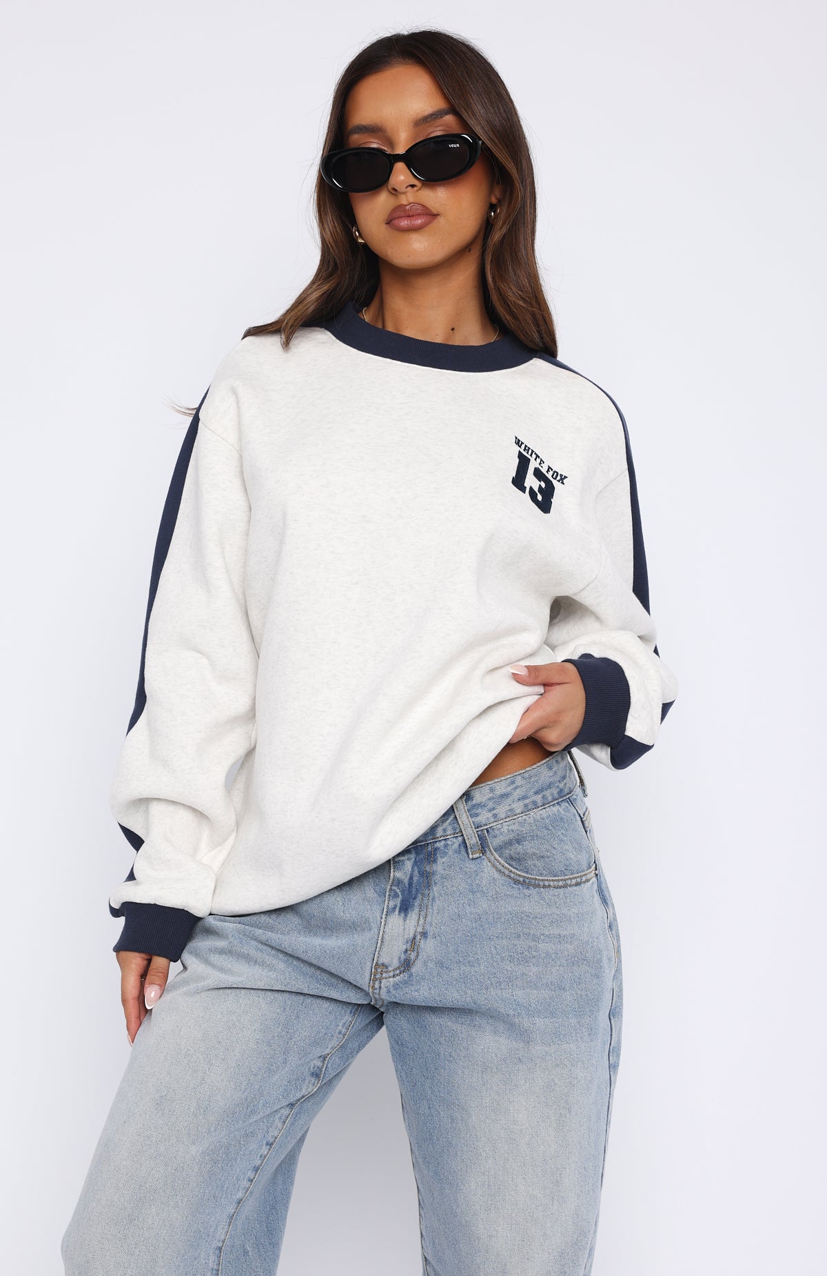 Premium Play For It Oversized Sweater - Grey Marle | Ultimate Comfort