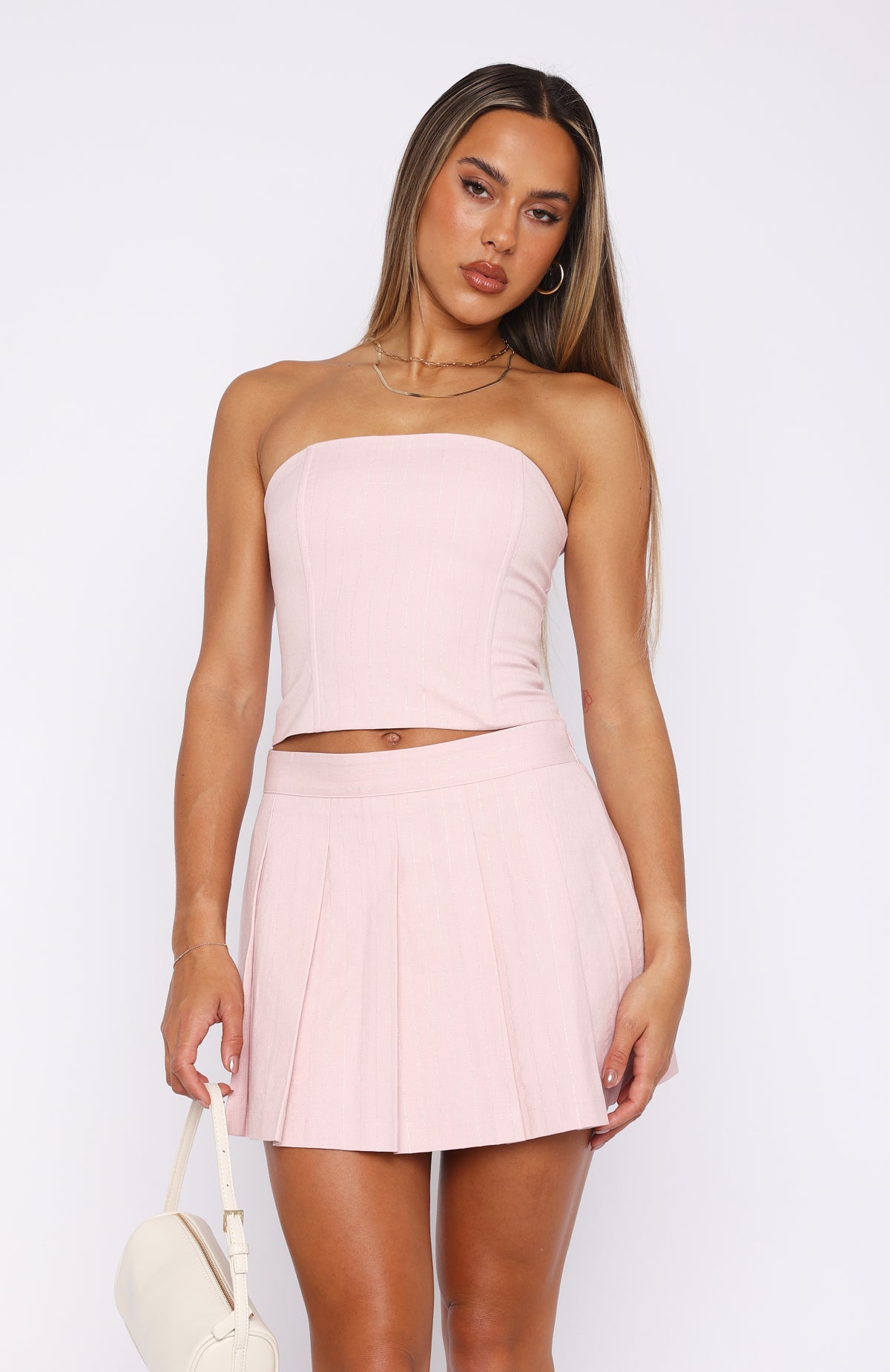 Ultimate Strapless Bustier in Baby Pink - Premium Fit