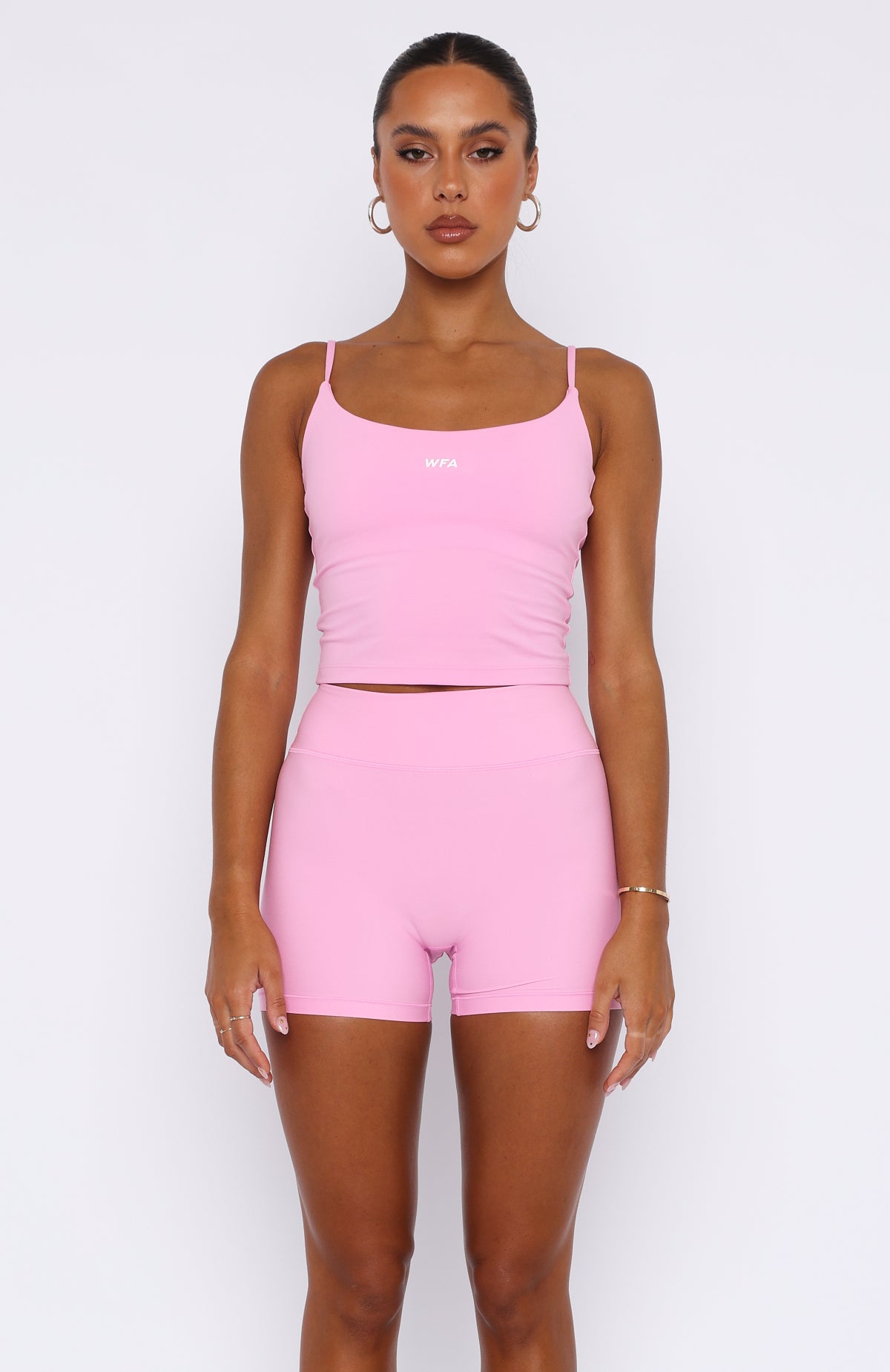 Premium Keep Up High Waisted Fitness Shorts - Baby Pink