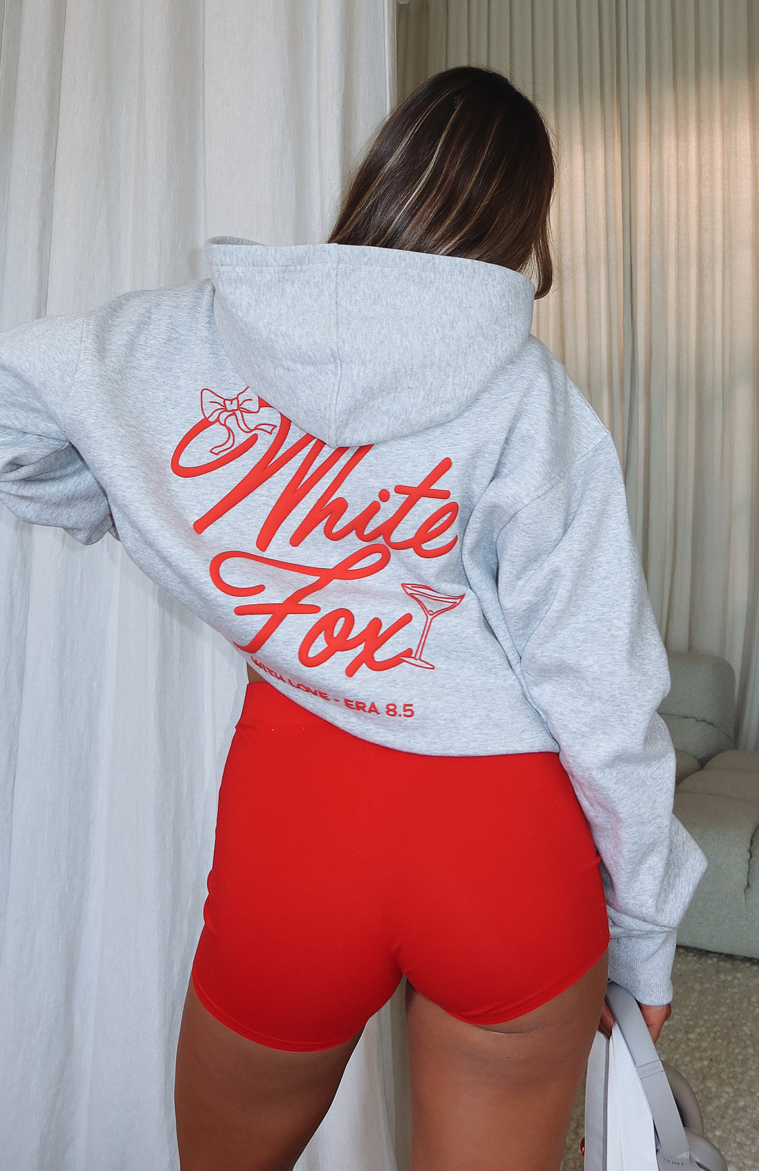 Premium With Love & Kisses Oversized Hoodie - Ultimate Comfort in Dark Grey Marle