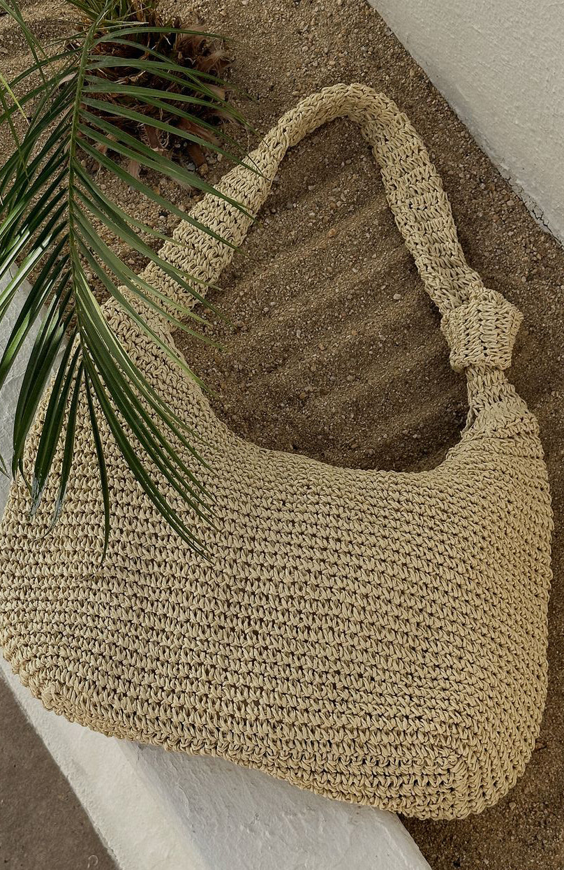 Premium Asher Natural Straw Shoulder Bag