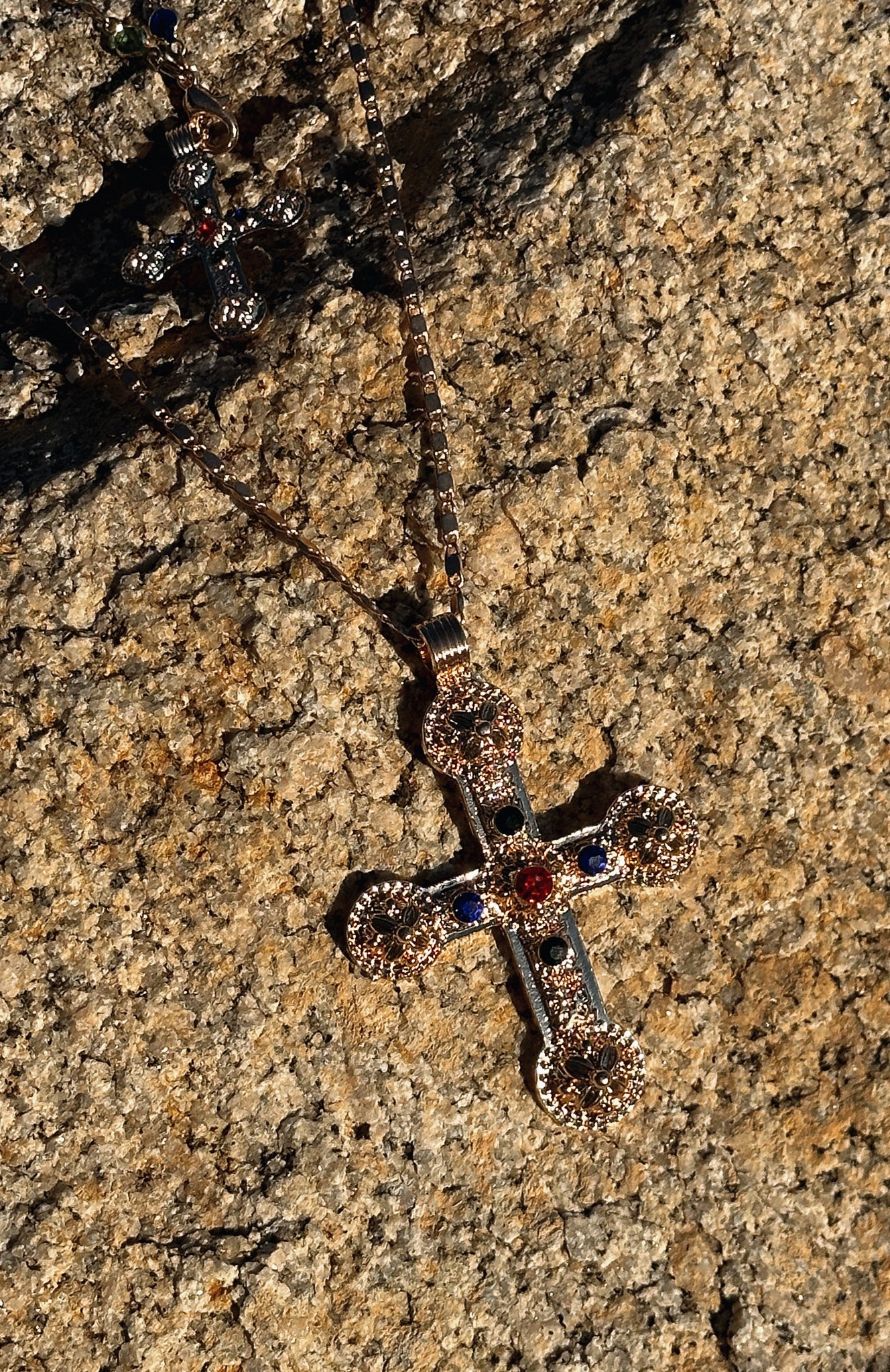 Premium Mueller Gold Cross Necklace