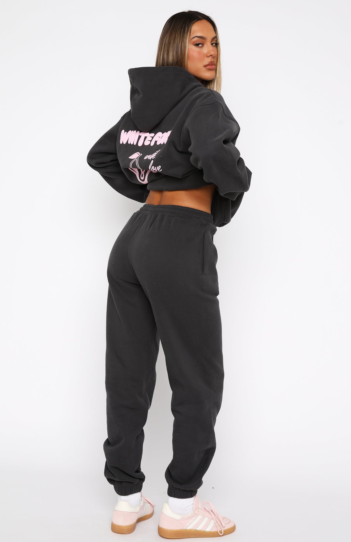 Premium With Love In The Moment Fleece Sweatpants - Charcoal | Ultimate Comfort