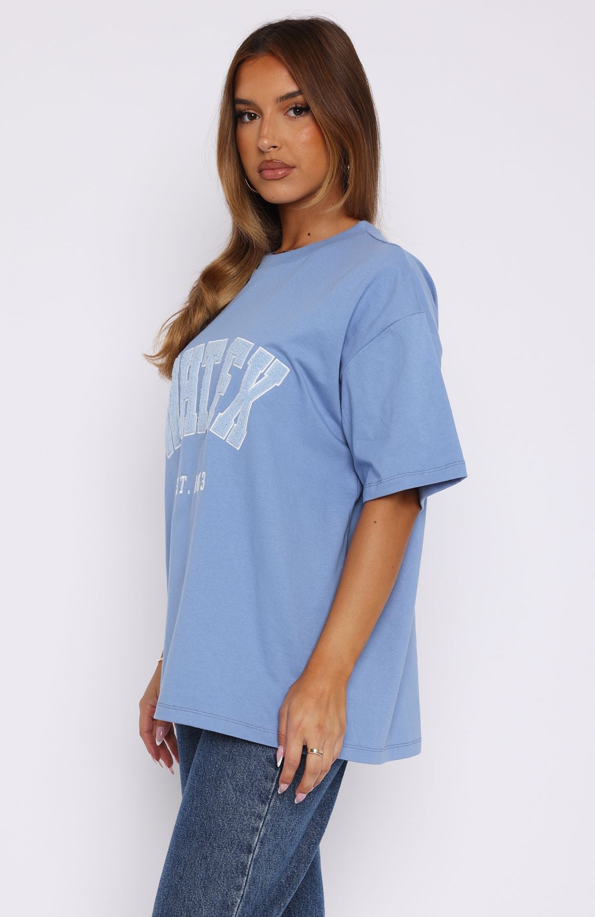 Premium Give It Away Oversized Tee in Dusty Blue | Ultimate Comfort & Style